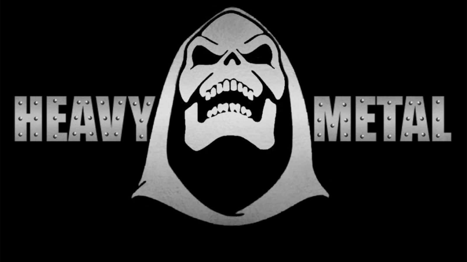 heavy metal, silver skull, hooded cloak, HD Desktop Wallpaper