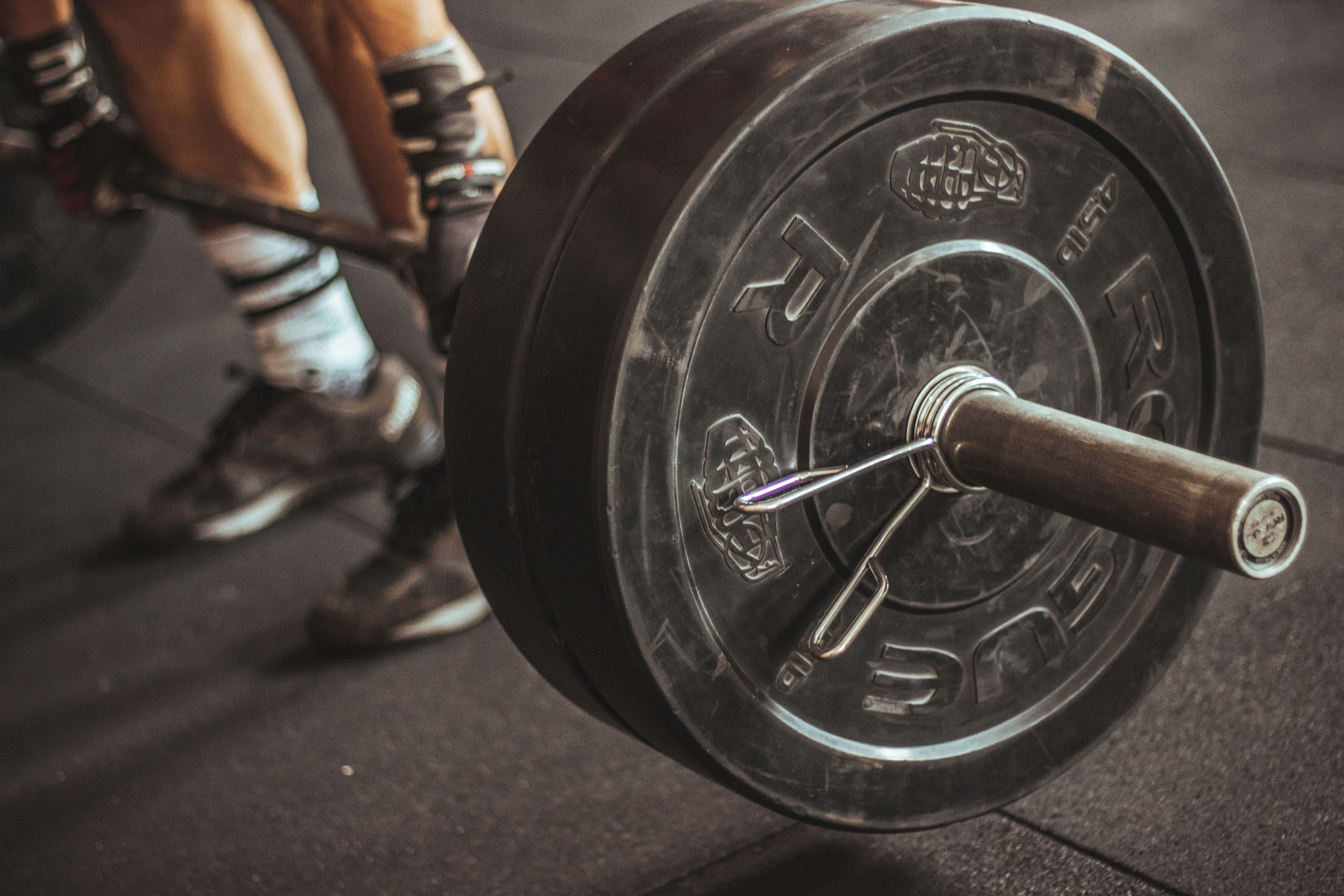 heavy barbell, weight plates, collars, 5K Desktop Wallpaper