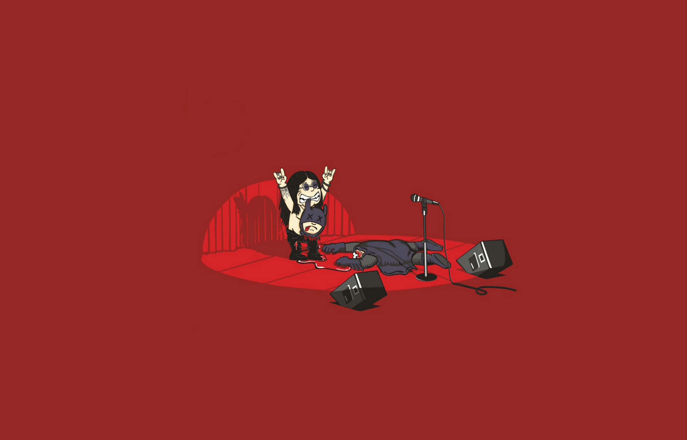 Violent Heavy Metal Singer, devil horns, bandana, Full HD Desktop Wallpaper