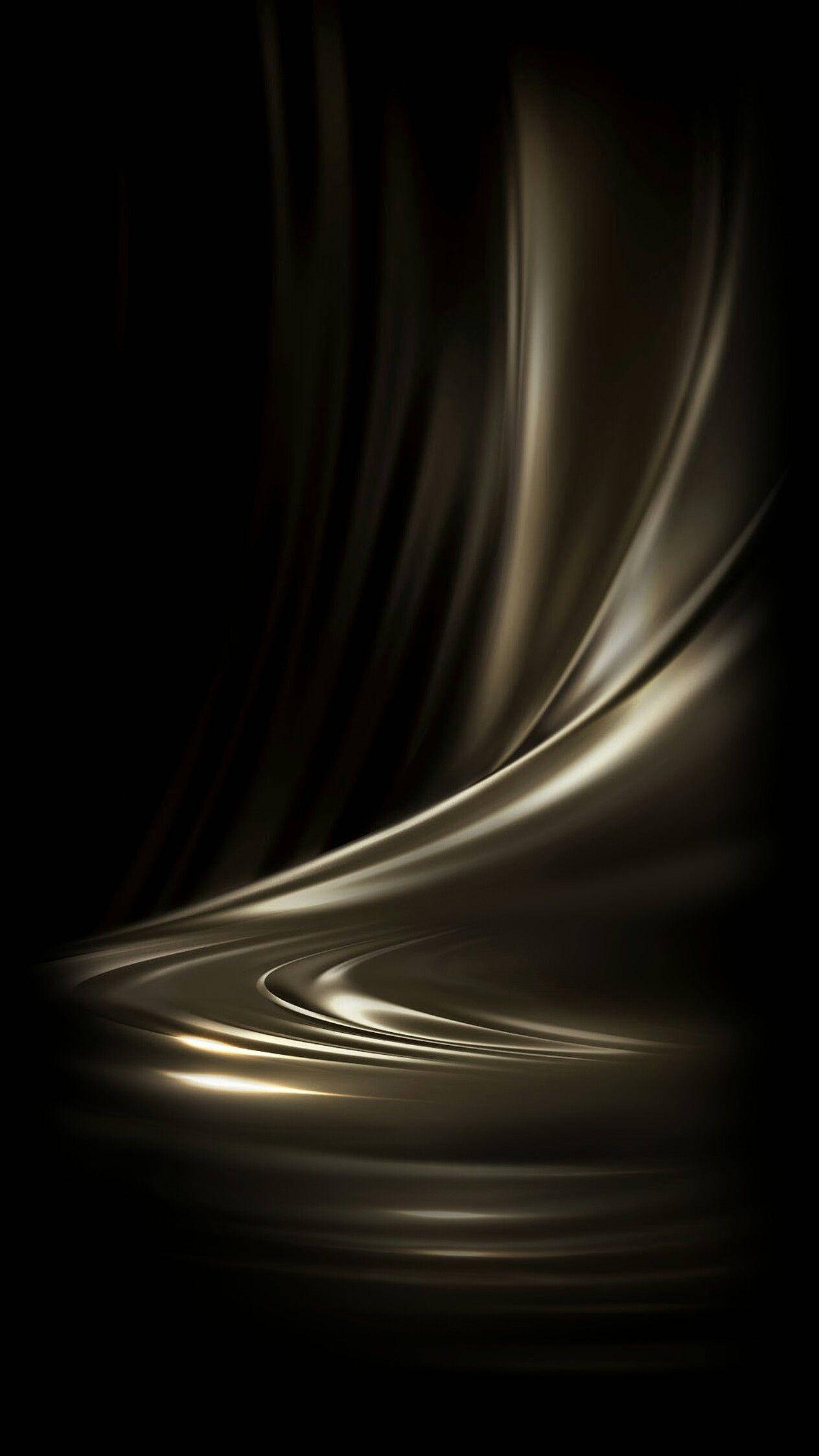 Dark Phone, molten gold, golden liquid-like ribbons, Full HD Phone Wallpaper
