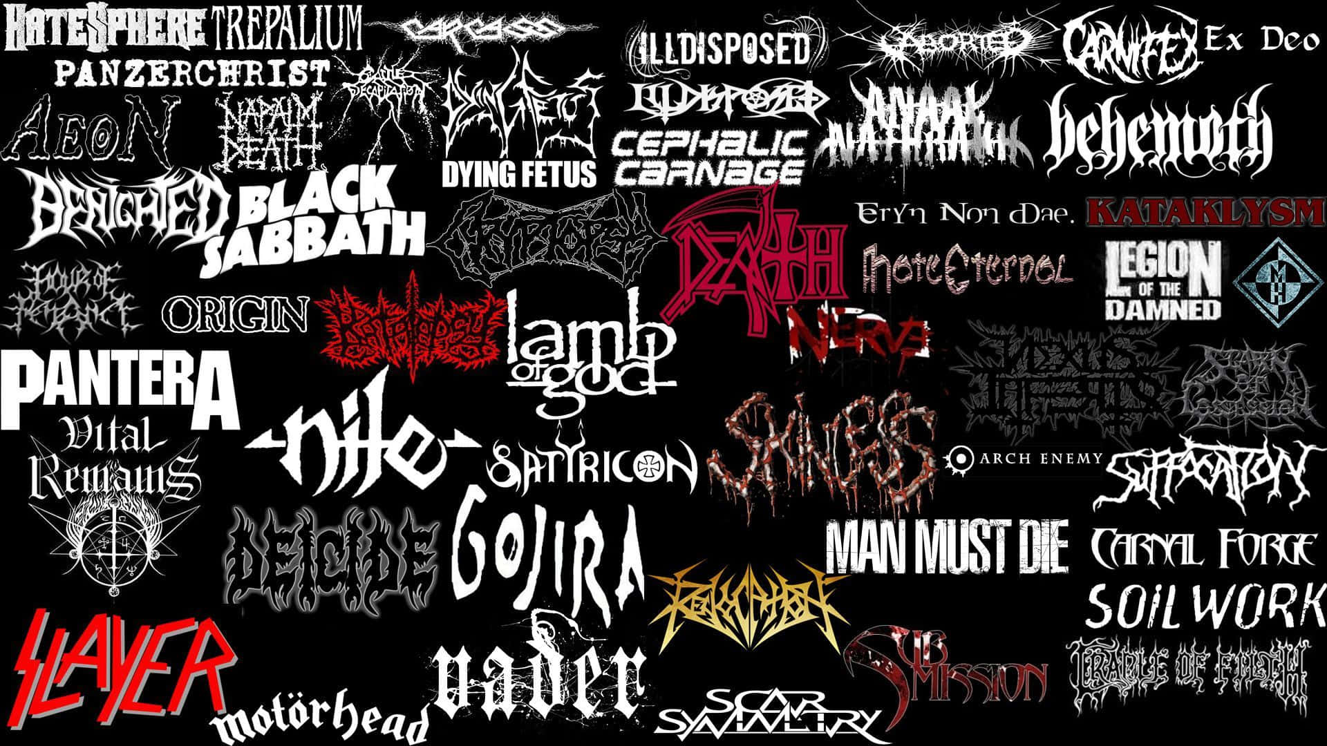 heavy metal, jagged fonts, black background, Full HD Desktop Wallpaper