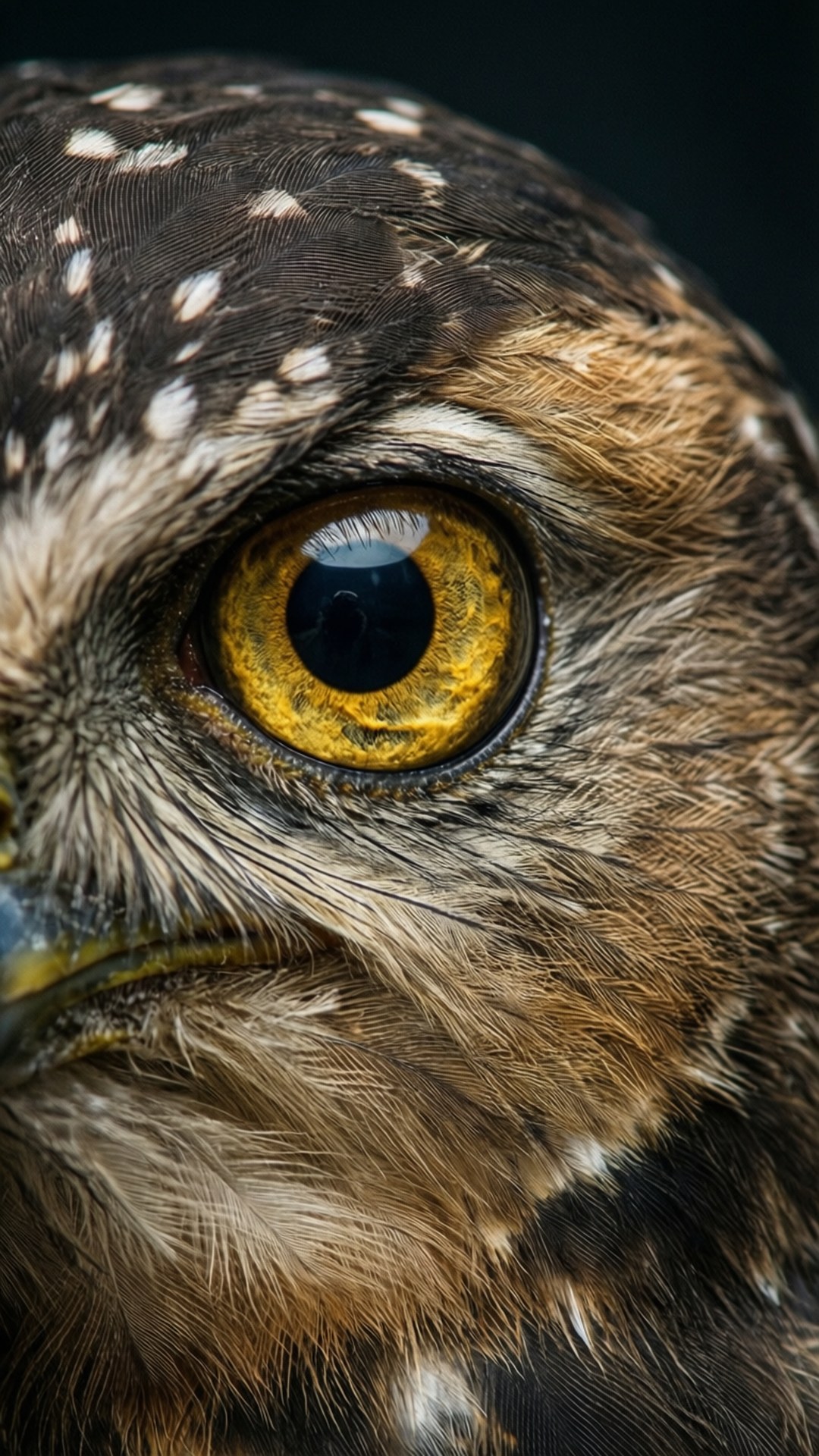 Hedwig, golden eye, close-up, Full HD Phone Wallpaper