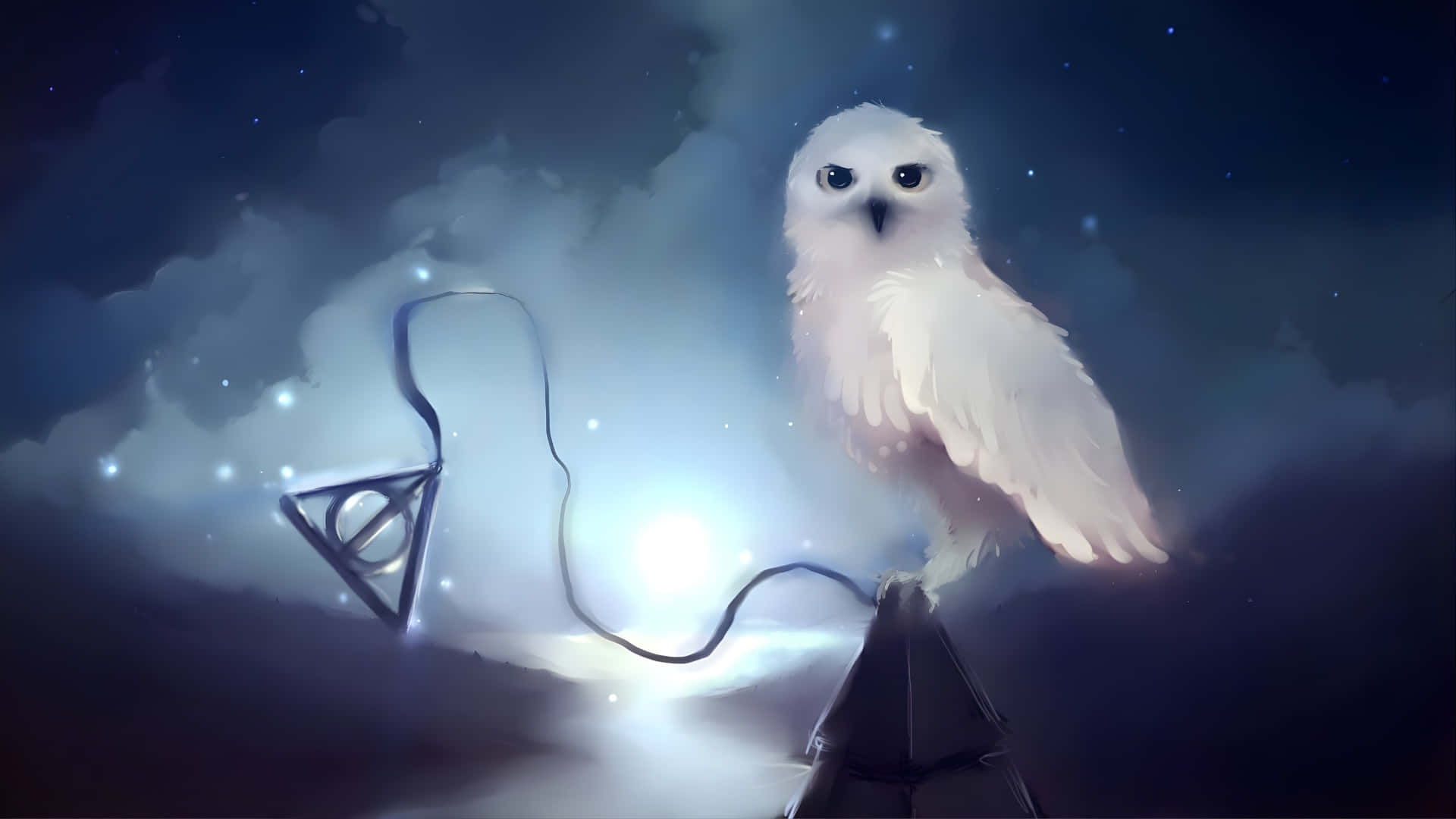 Hedwig, magical owl, dark tower, Full HD Desktop Wallpaper