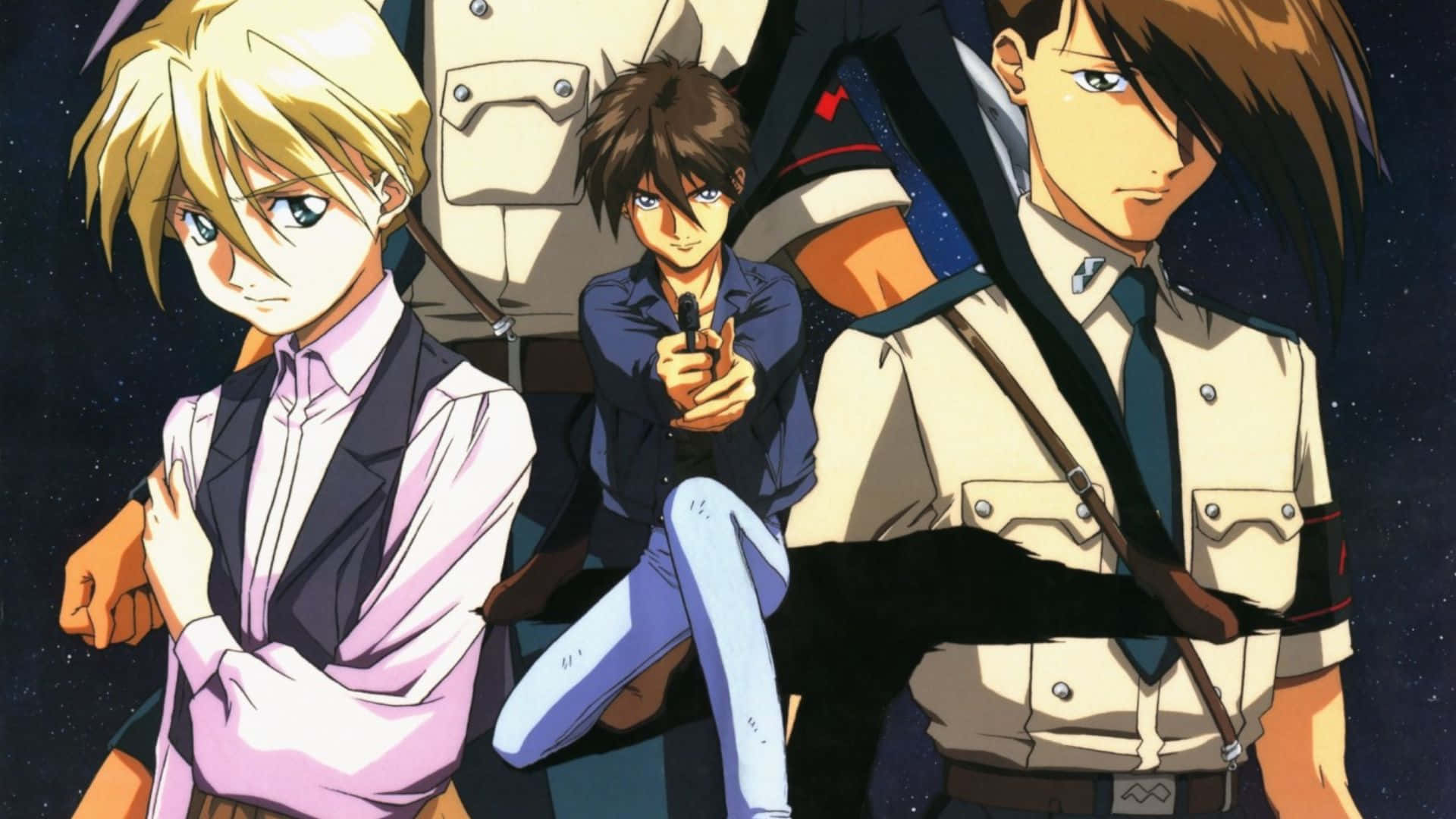 Heero Yuy, anime characters, uniform, Full HD Desktop Wallpaper