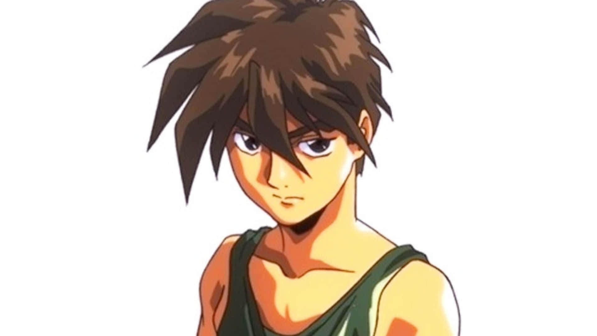 Heero Yuy, spiky brown hair, intense eyes, Full HD Desktop Wallpaper