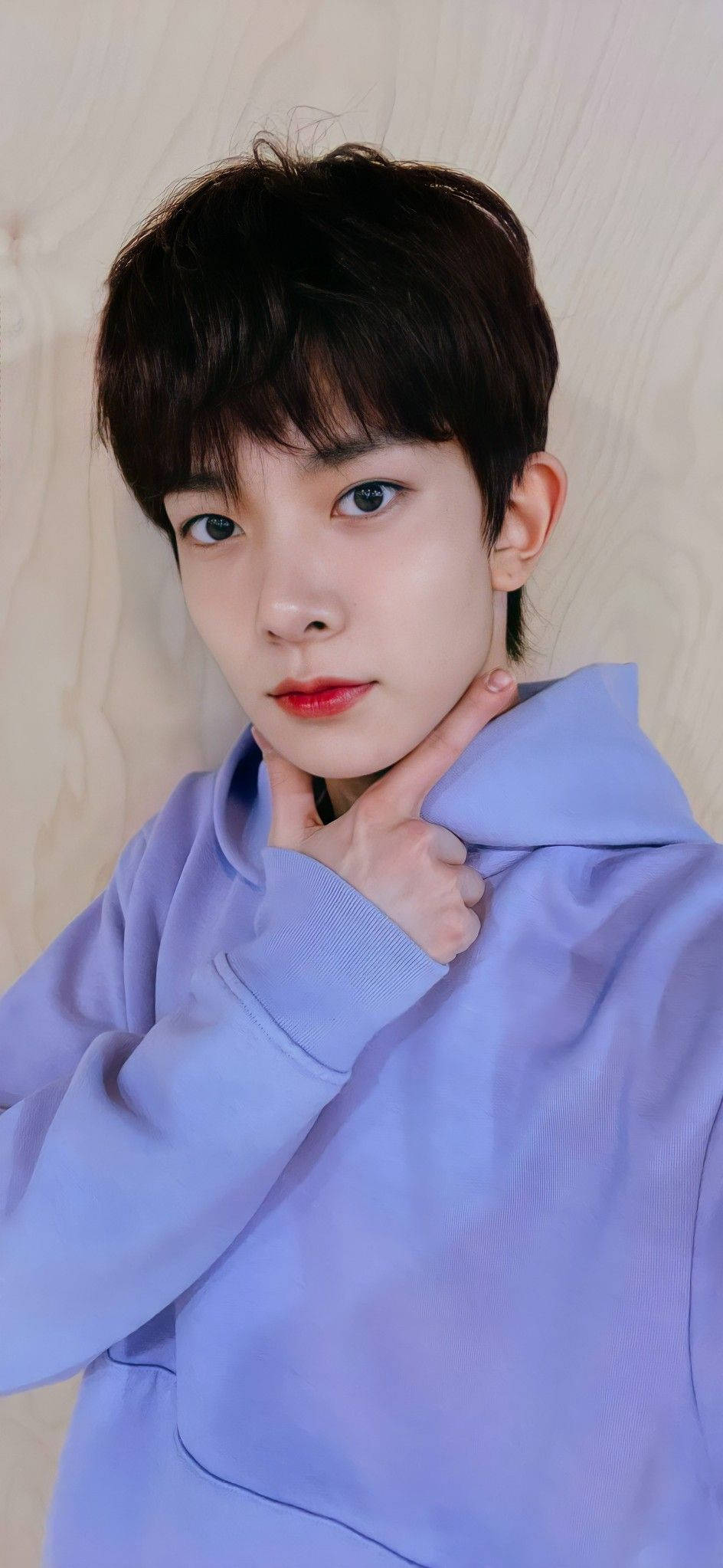 Heeseung, blue hoodie, light purple hoodie, Full HD Phone Wallpaper