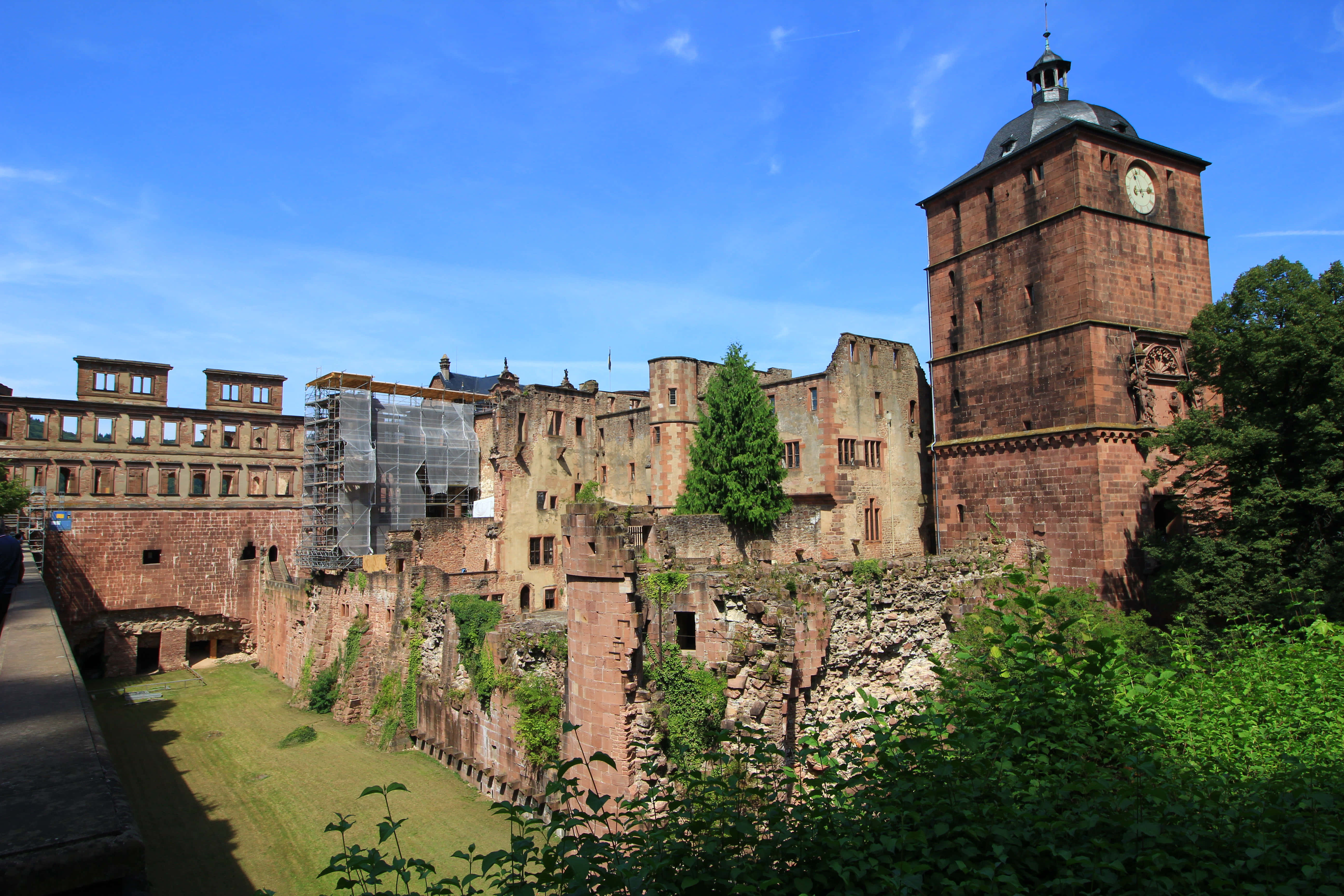 Heidelberg Castle, garden, red sandstone, 5K Desktop Wallpaper
