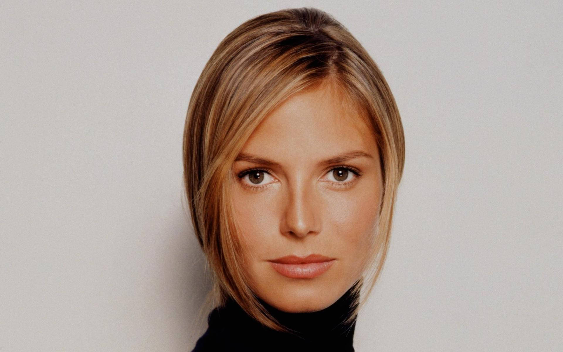 Heidi Klum, blonde hair, brown eyes, Full HD Desktop Wallpaper