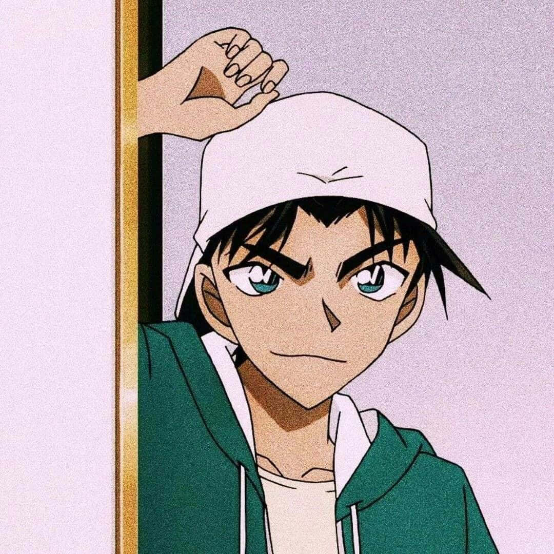 Heiji Hattori, teal eyes, black hair, SD Desktop Wallpaper