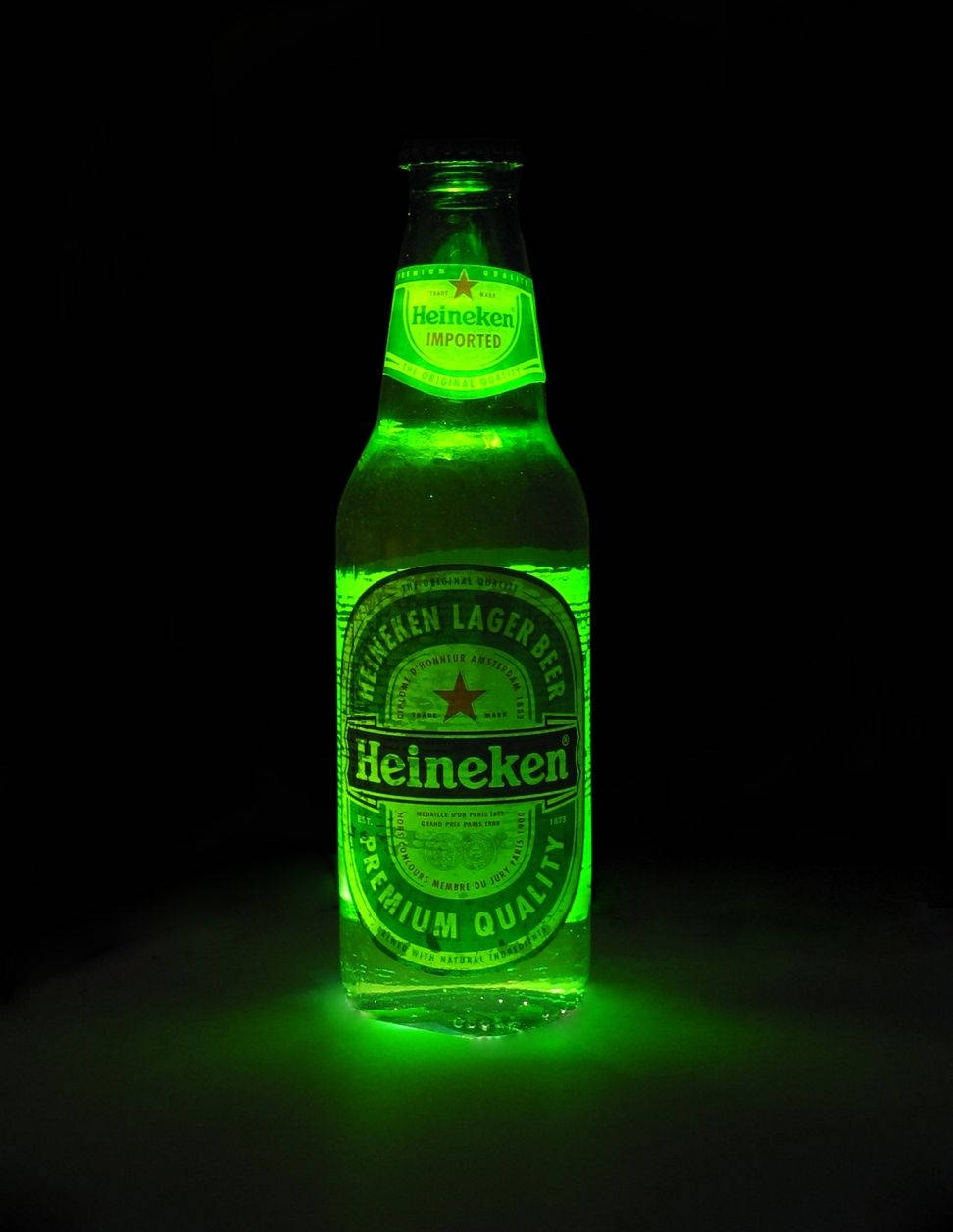 Heineken, neon green, glowing, SD Phone Wallpaper