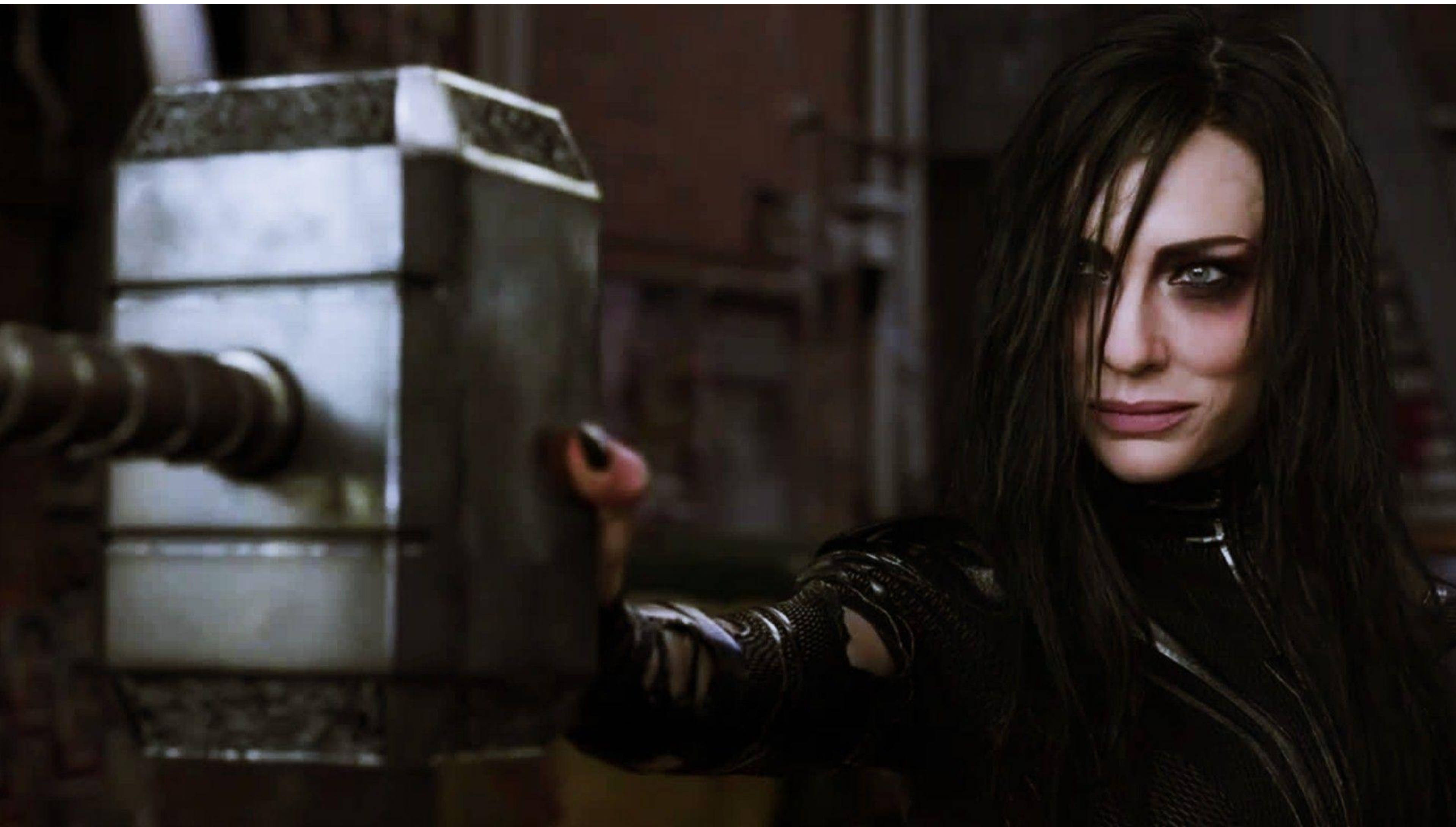 Hela, hammer, dark hair, 4K Desktop Wallpaper
