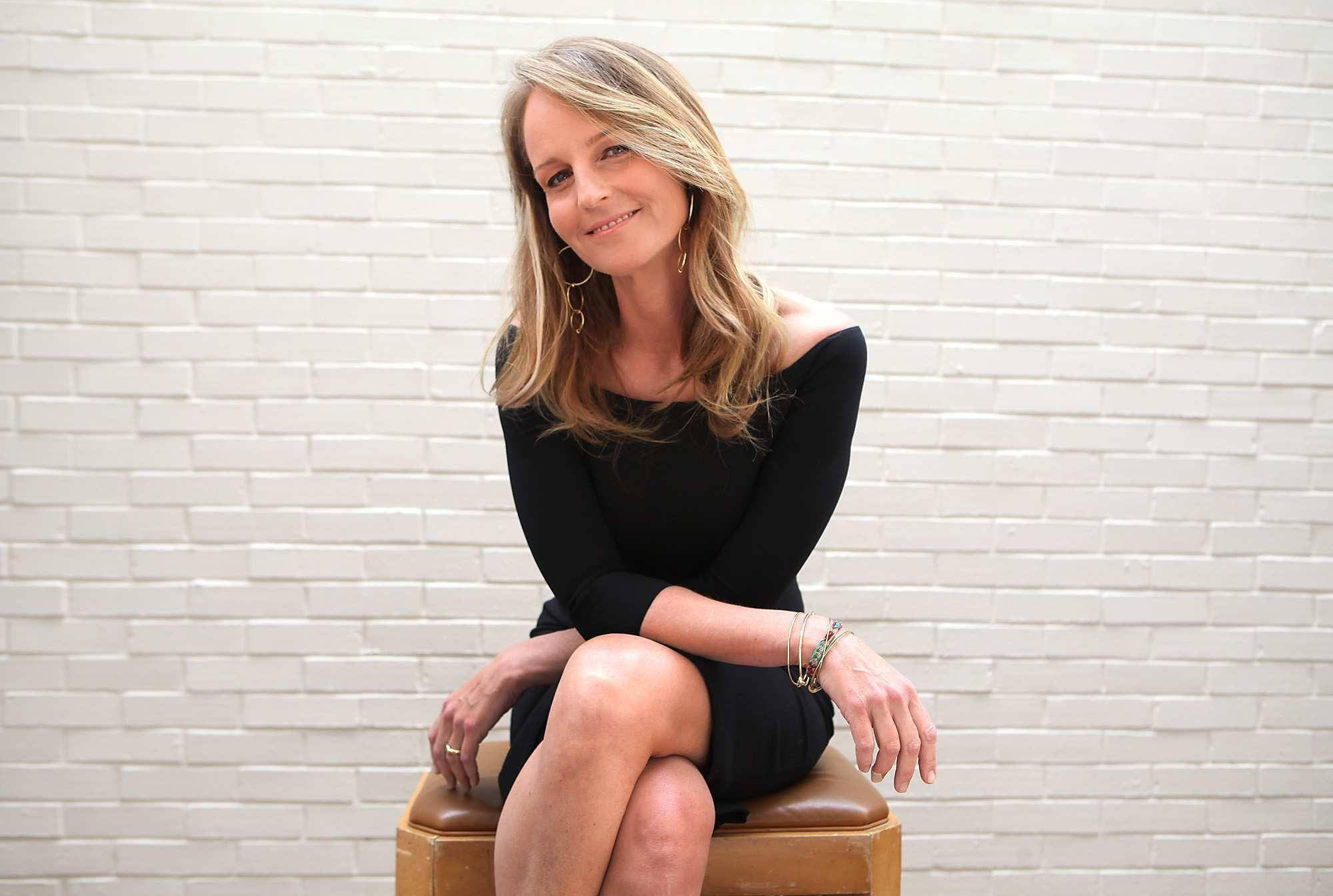 Helen Hunt, black outfit, blonde hair, Full HD Desktop Wallpaper