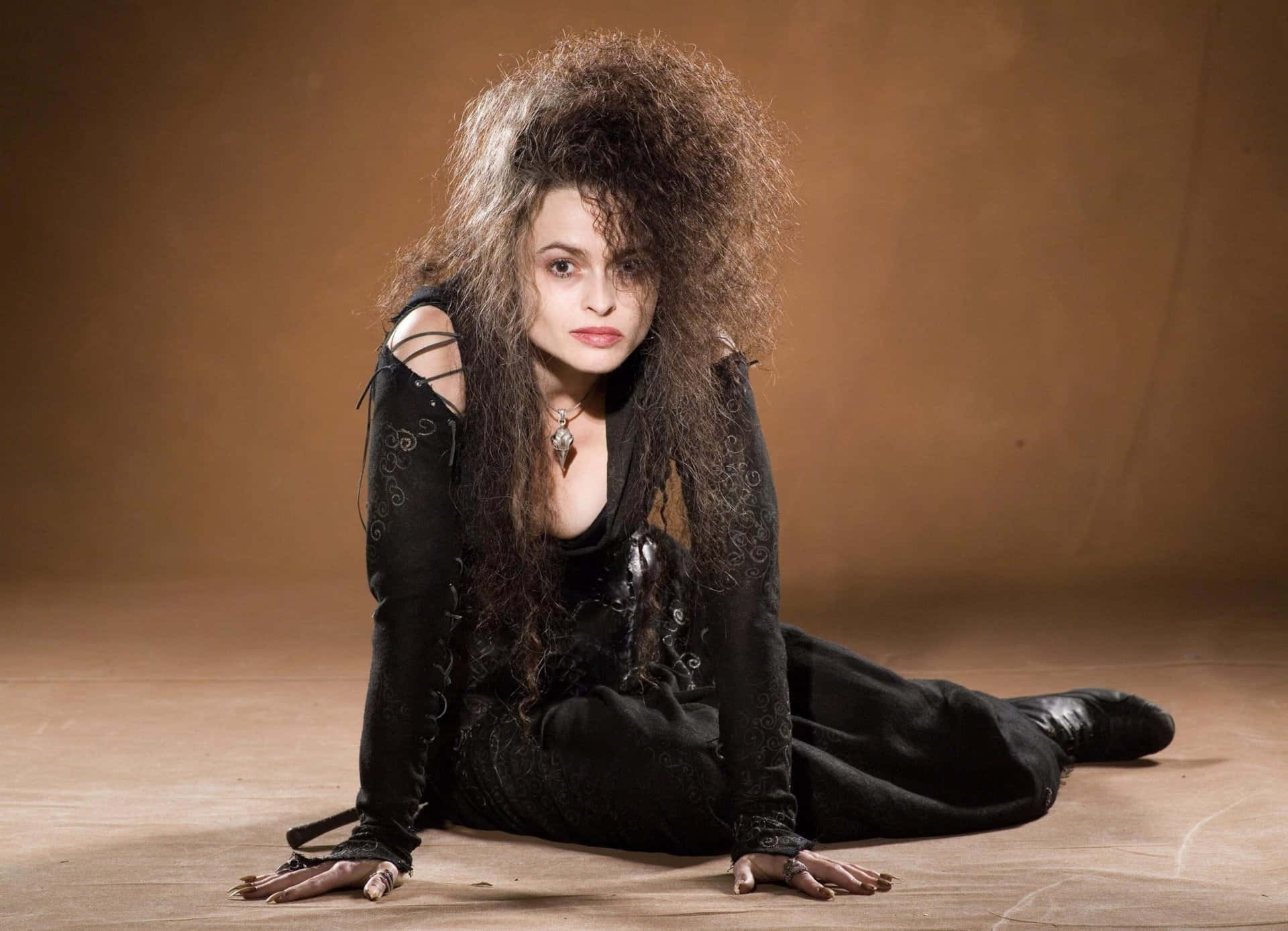 Helena Bonham Carter, wild curly hair, gothic black attire, Full HD Desktop Wallpaper
