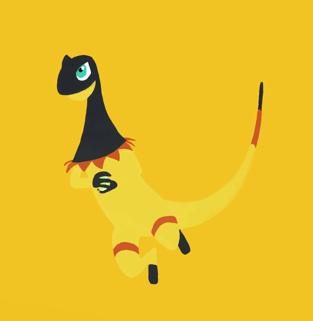 Heliolisk, yellow, black head, SD Phone Wallpaper