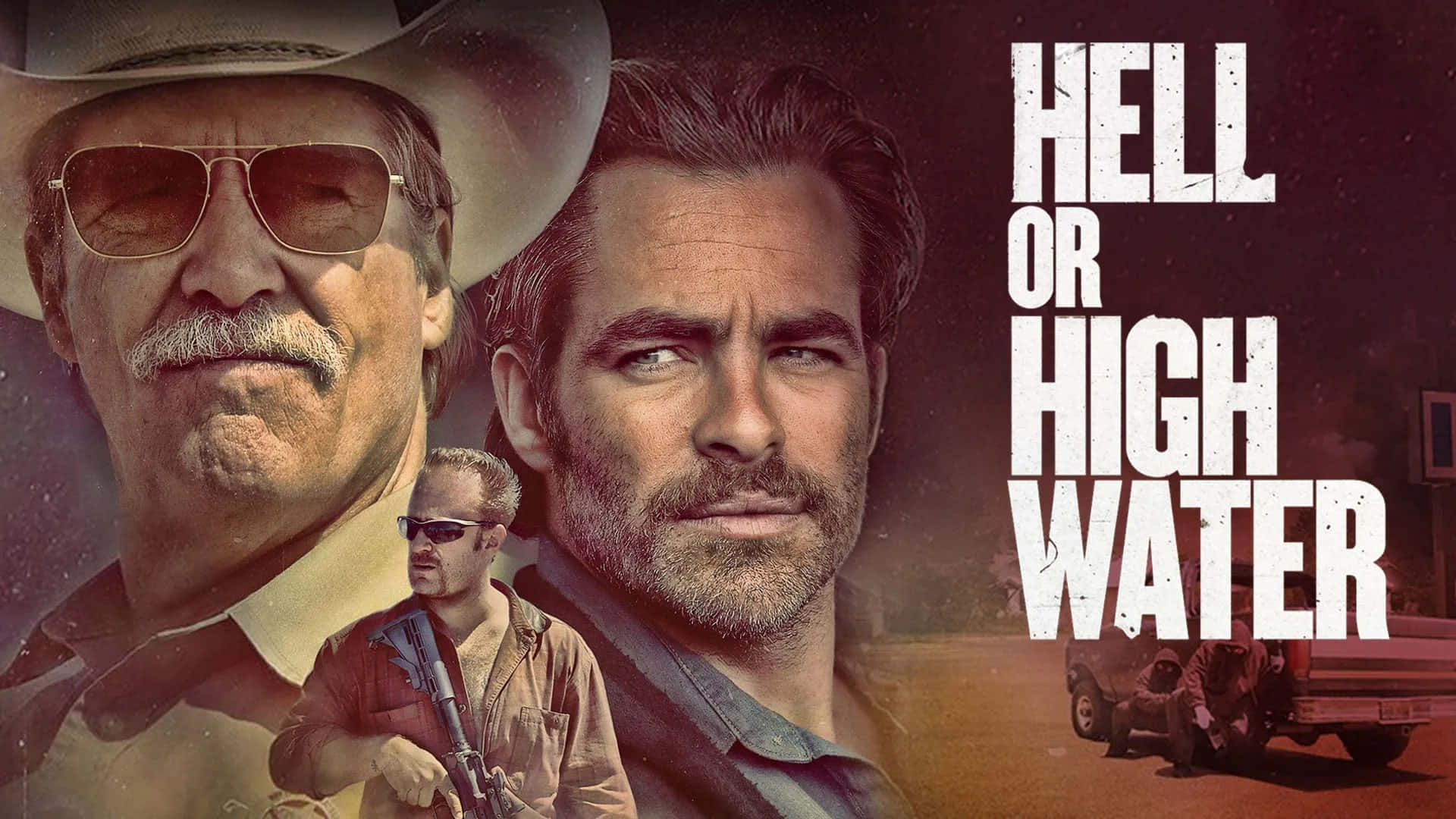 Hell Or High Water, desert backdrop, pickup truck, Full HD Desktop Wallpaper