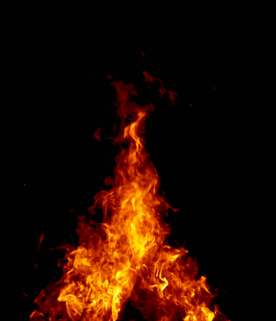 hell, orange flames, yellow flames, SD Phone Wallpaper