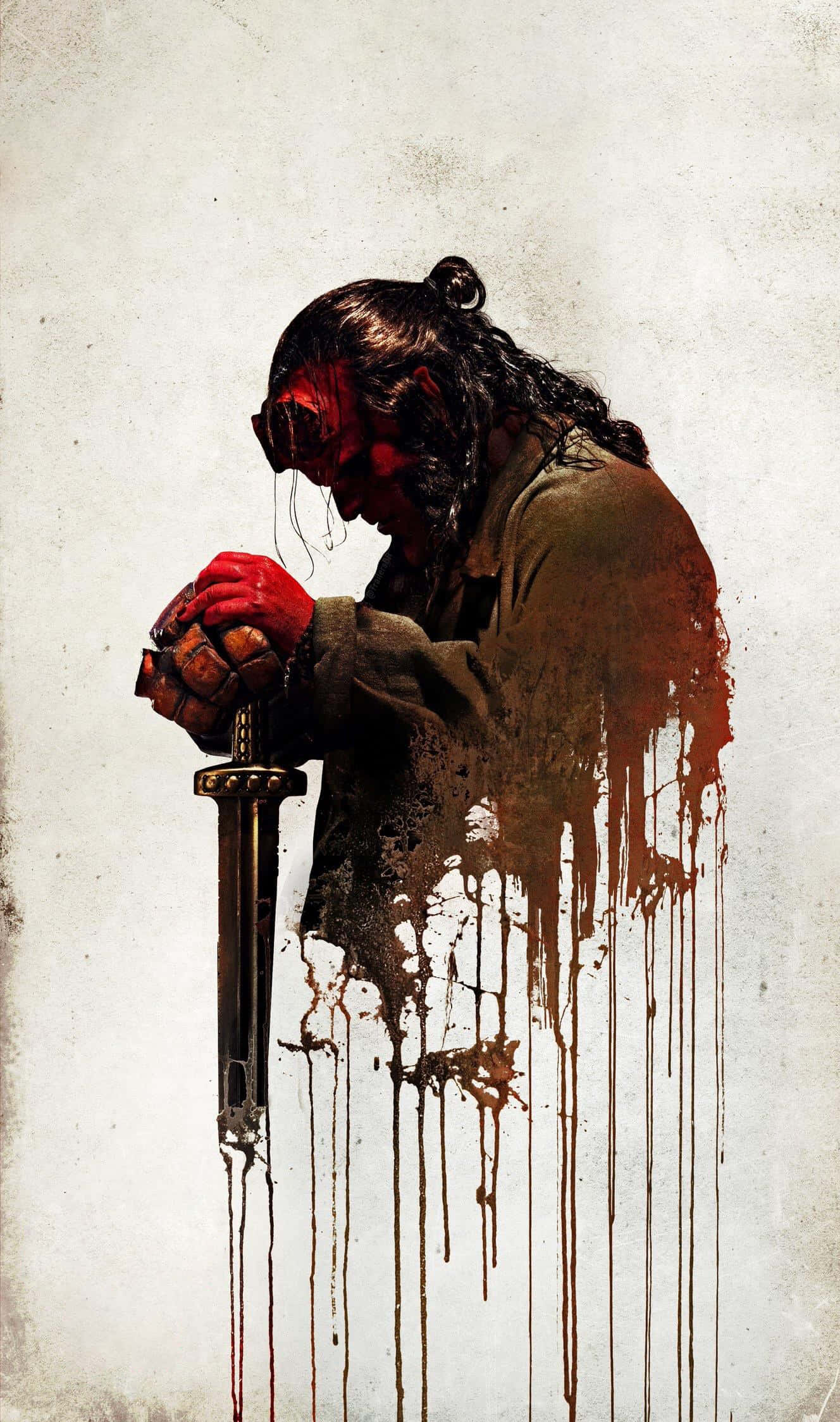 Hellboy, sword, blood, Full HD Phone Wallpaper