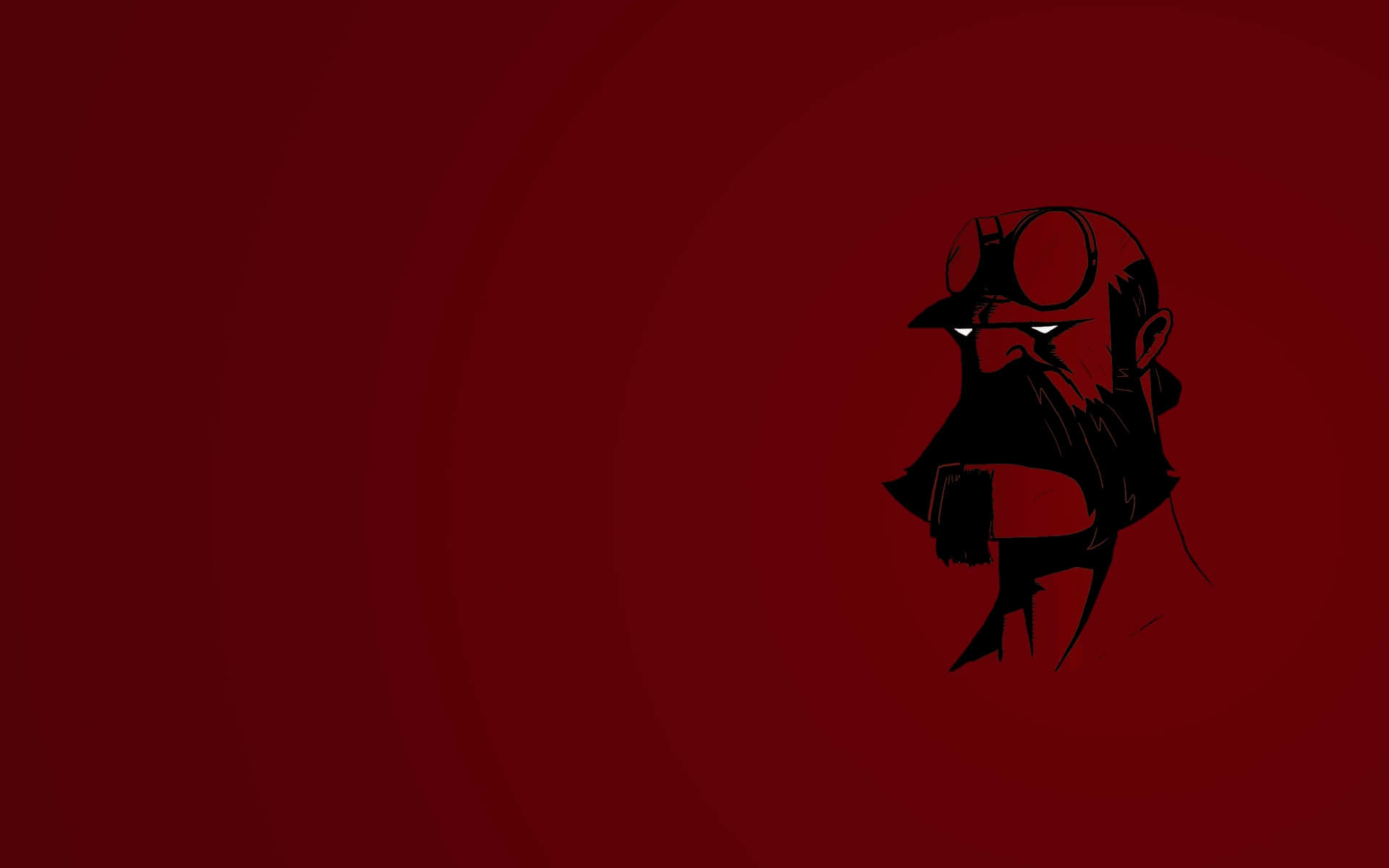 Hellboy, bearded man, goggles, Full HD Desktop Wallpaper
