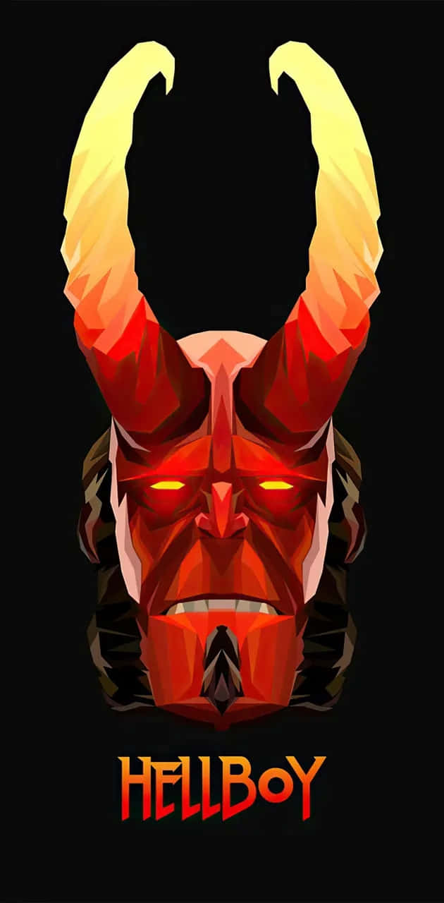 Hellboy, geometric art, low poly, HD Phone Wallpaper