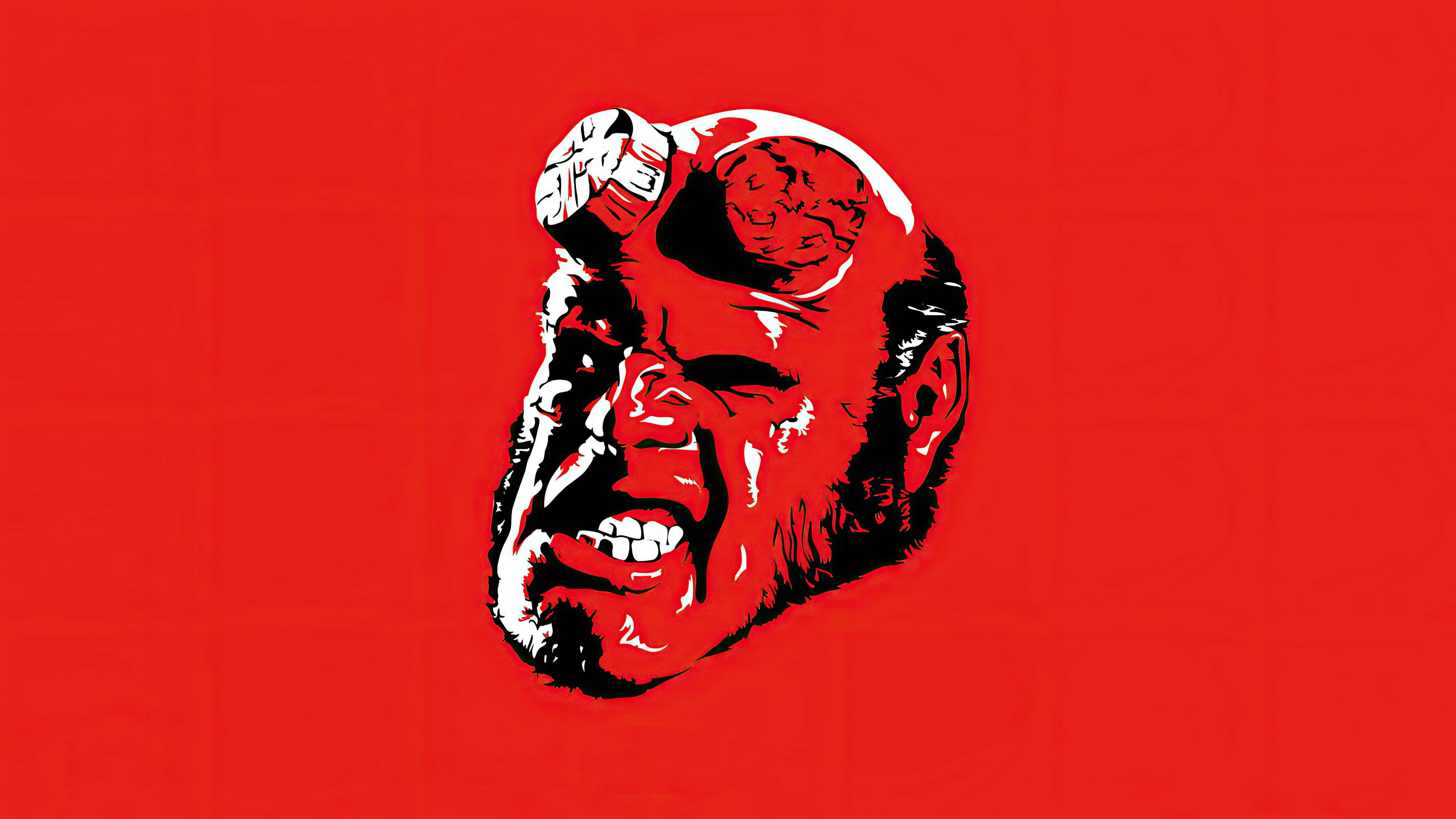 Hellboy, red, white, 5K Desktop Wallpaper