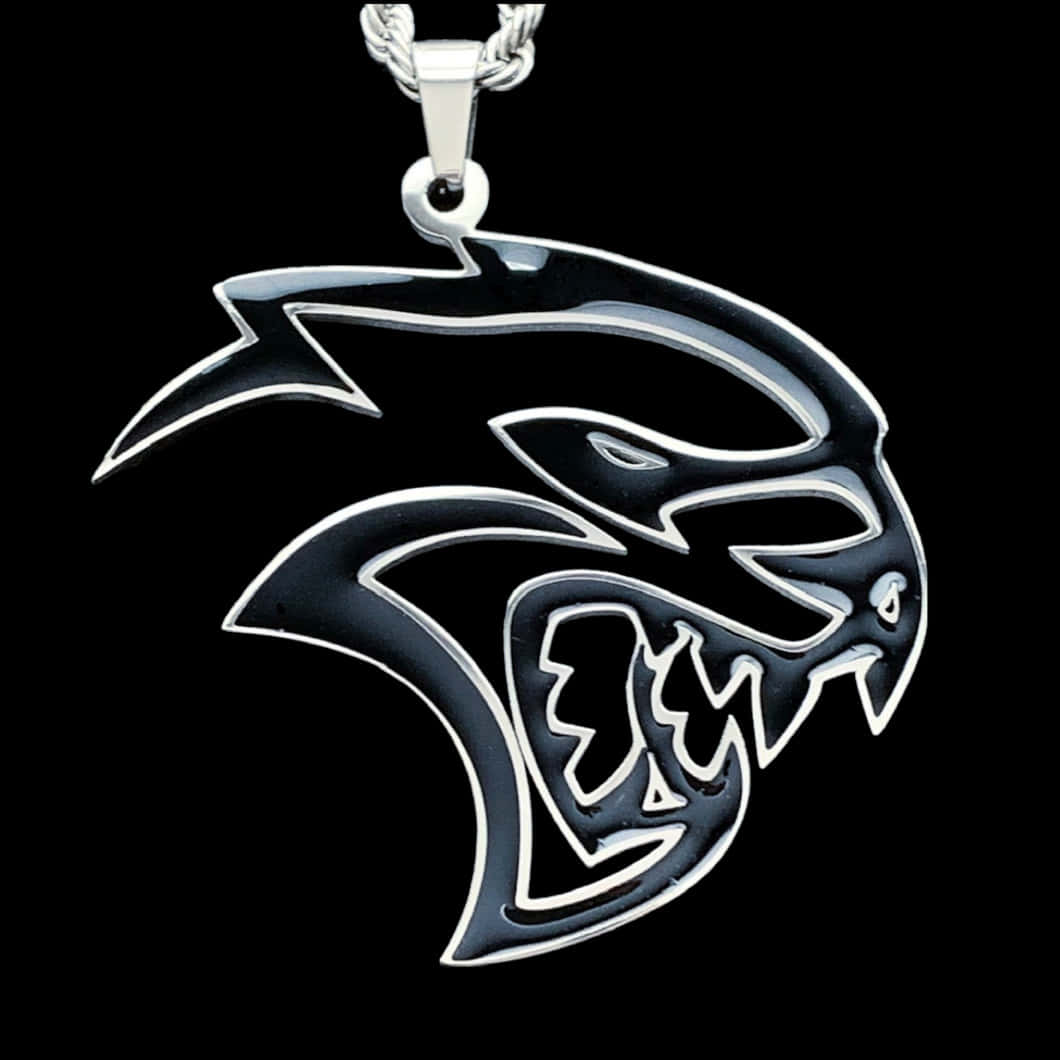 Hellcat Redeye, silver panther head pendant, glowing eyes, SD Desktop Wallpaper