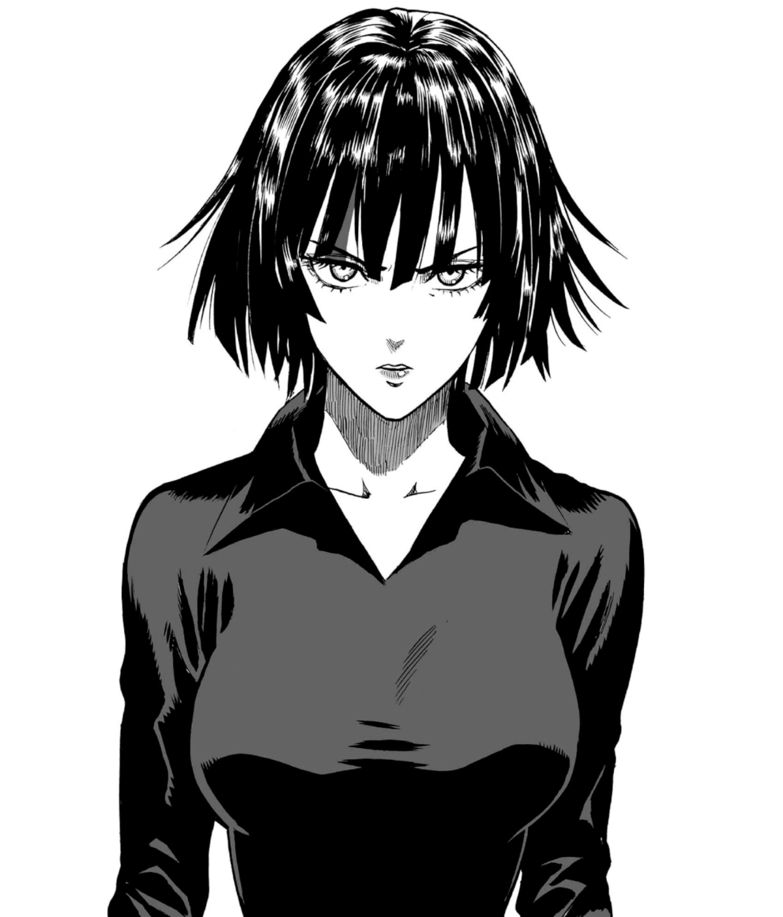 Hellish Blizzard, anime woman, short hair, 2K Phone Wallpaper