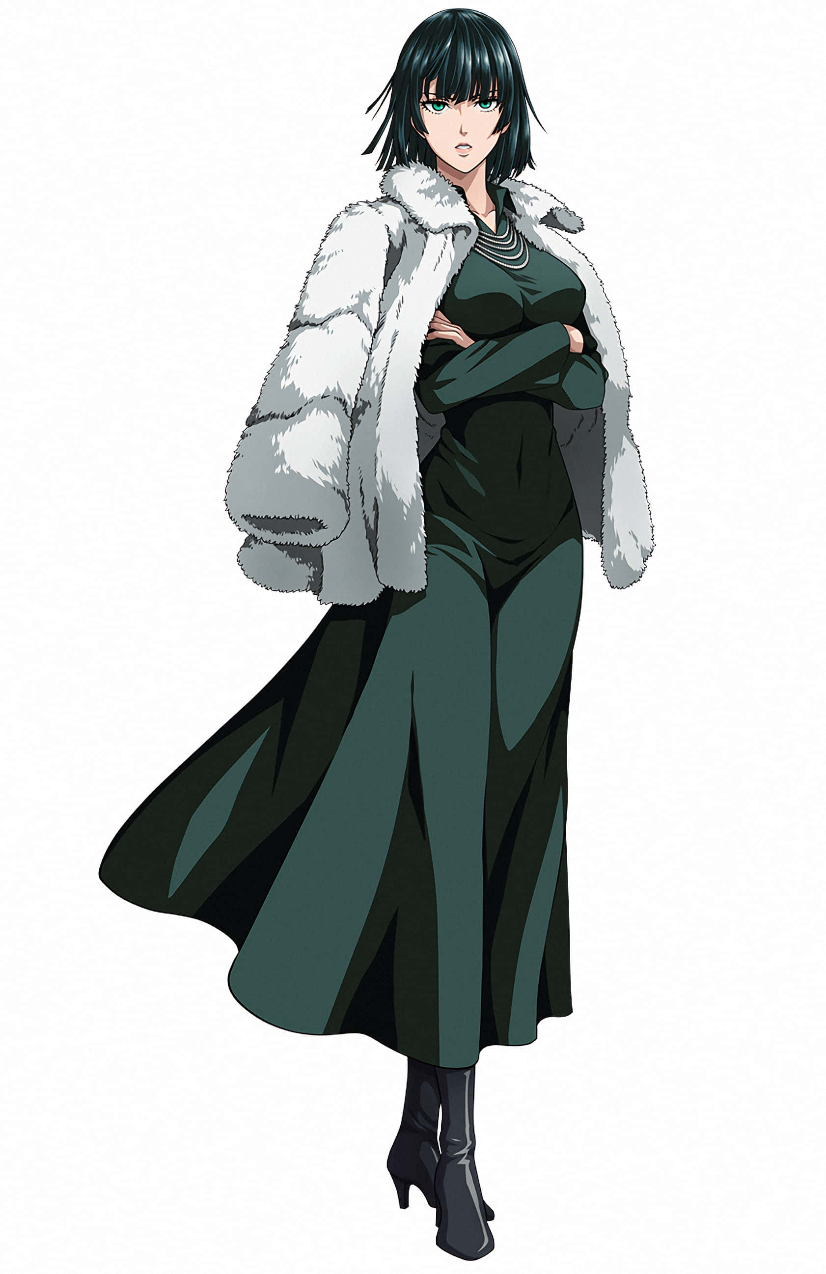 Hellish Blizzard, anime woman, short black hair, 2K Phone Wallpaper