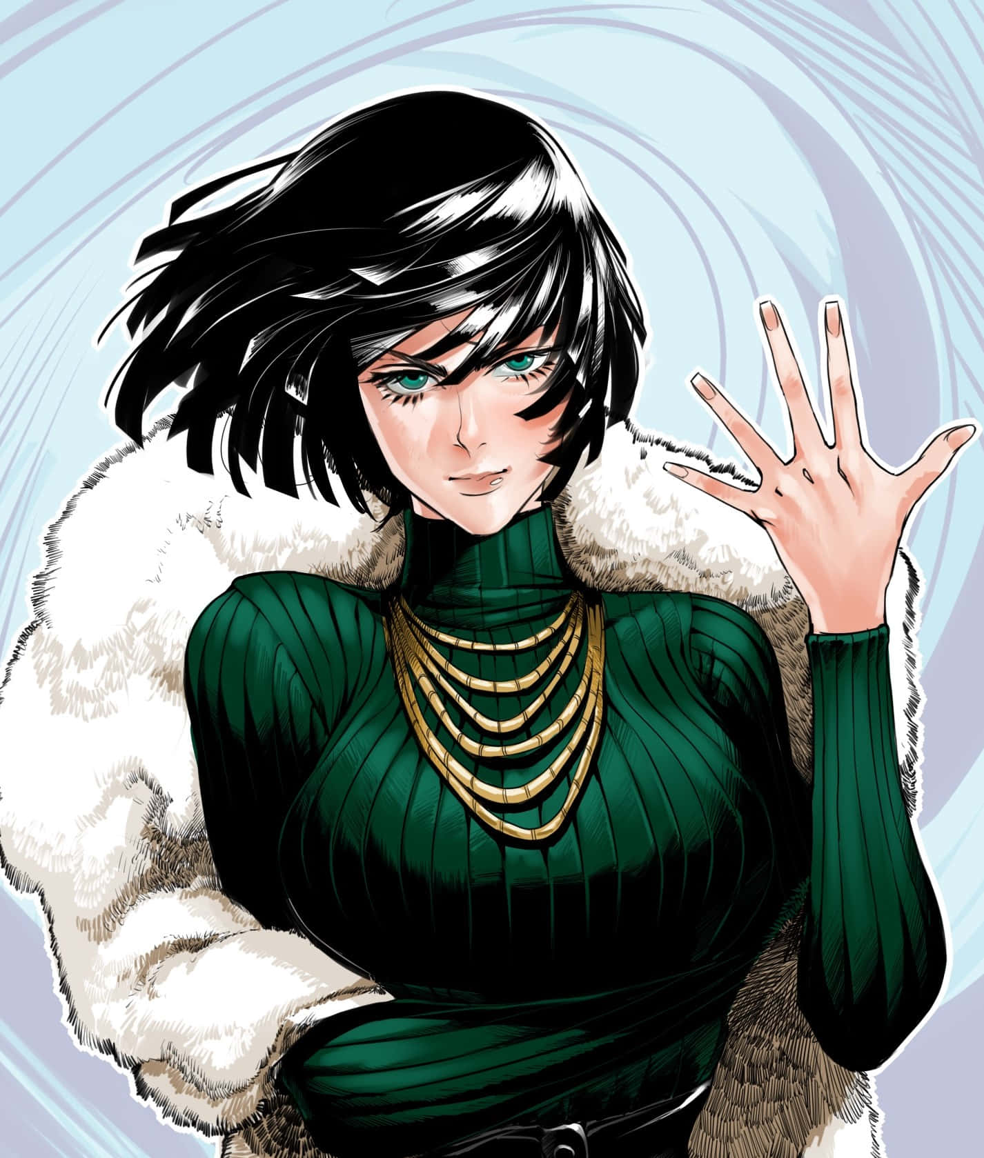 Hellish Blizzard, anime woman, black hair, HD Phone Wallpaper