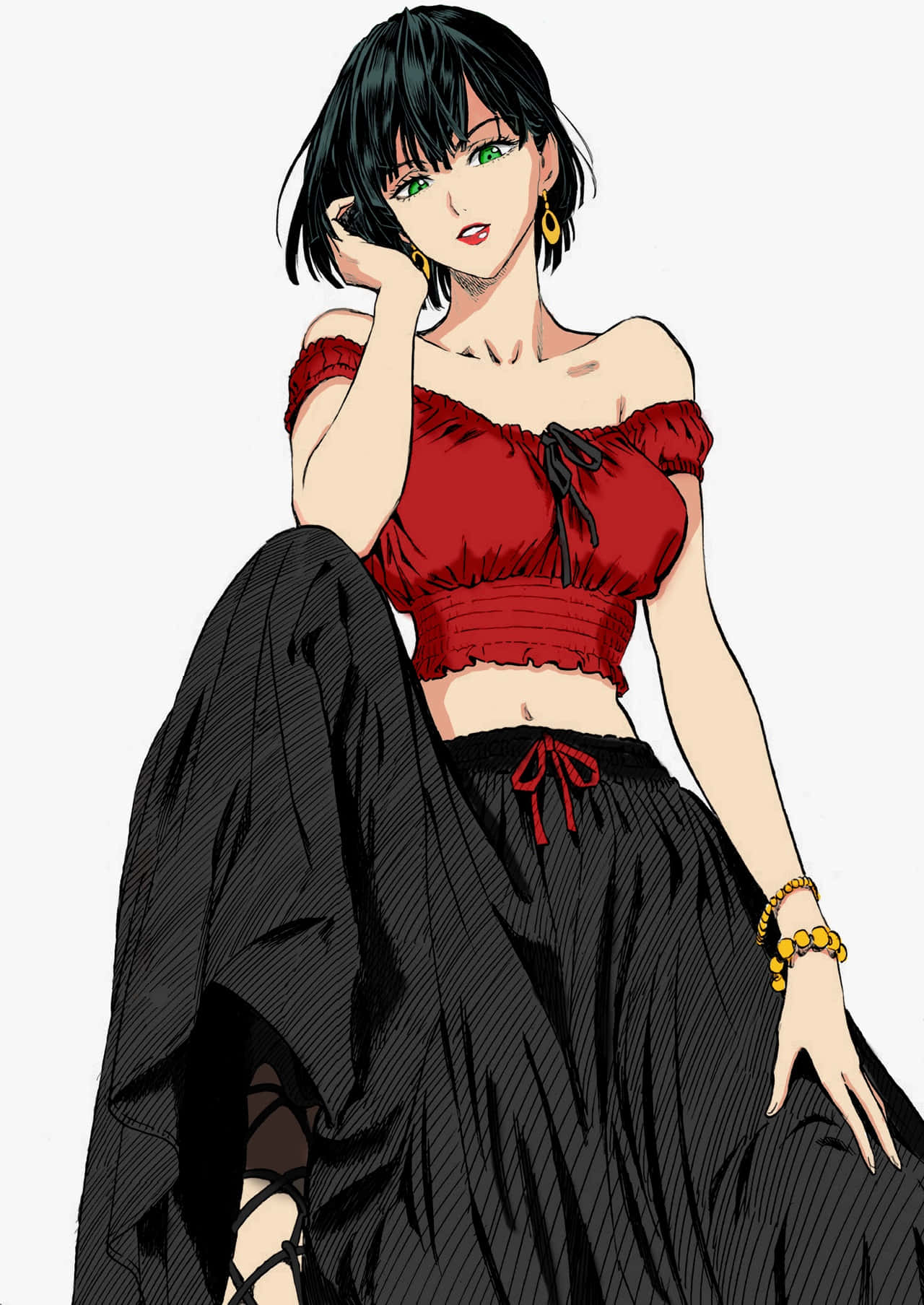 Hellish Blizzard, anime girl, black hair, HD Phone Wallpaper