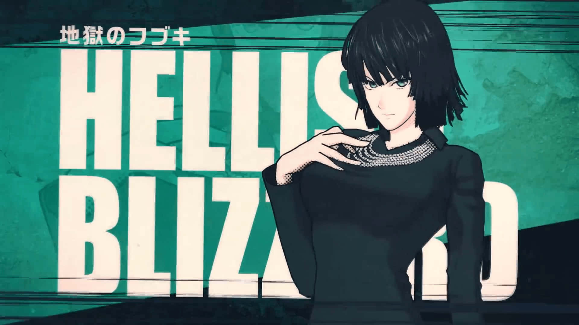 Hellish Blizzard, anime girl, short black hair, Full HD Desktop Wallpaper