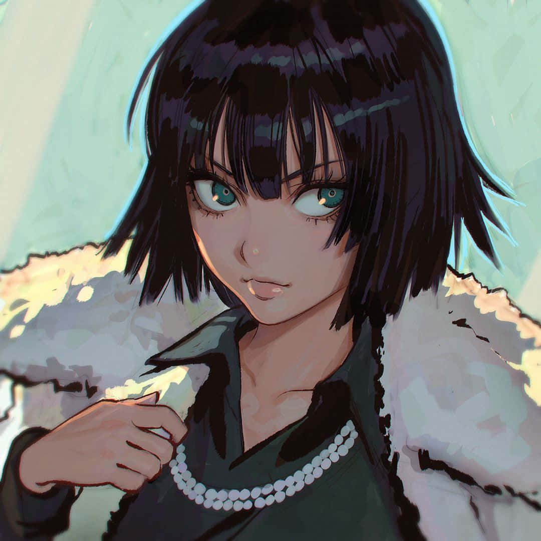 Hellish Blizzard, anime girl, short black hair, SD Desktop Wallpaper
