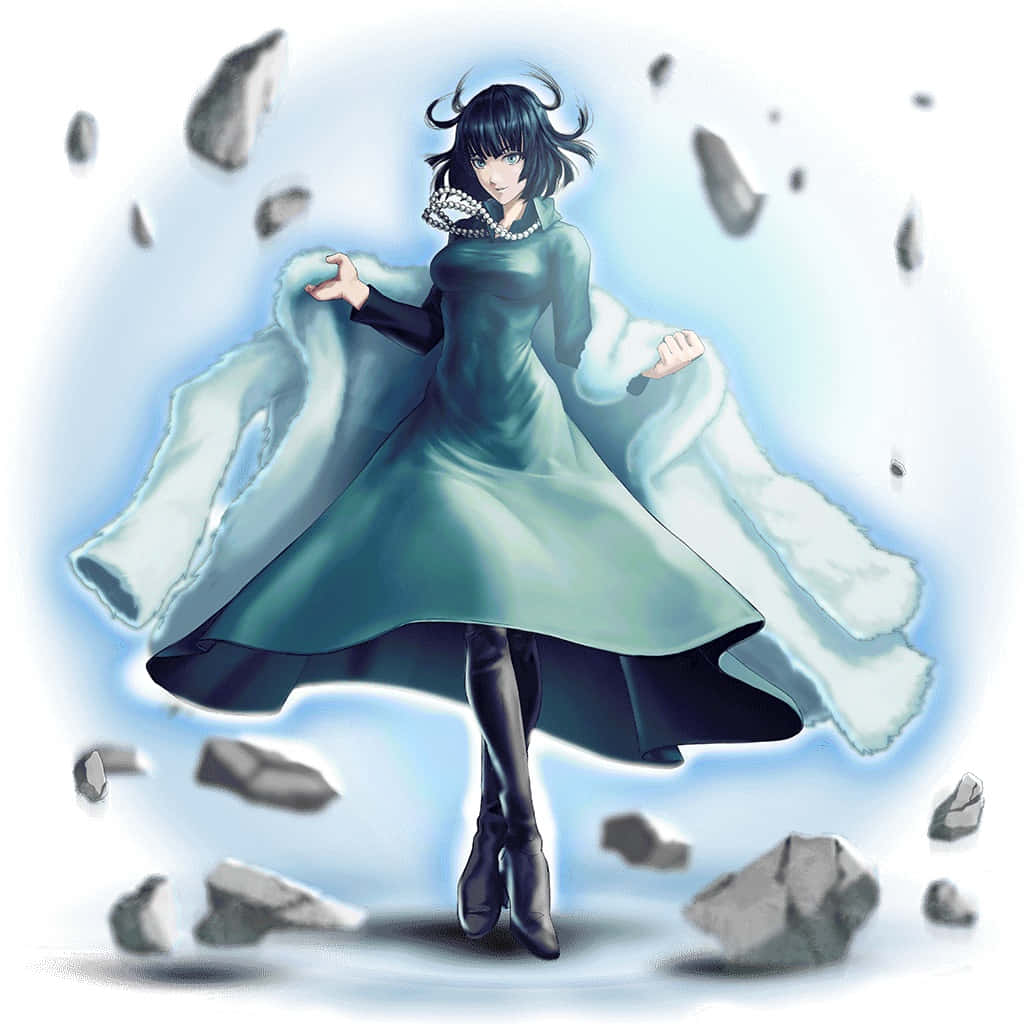 Hellish Blizzard, teal dress, white fur coat, SD Desktop Wallpaper