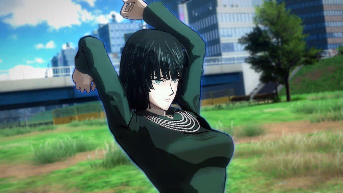 Hellish Blizzard, anime girl, green outfit, SD Desktop Wallpaper