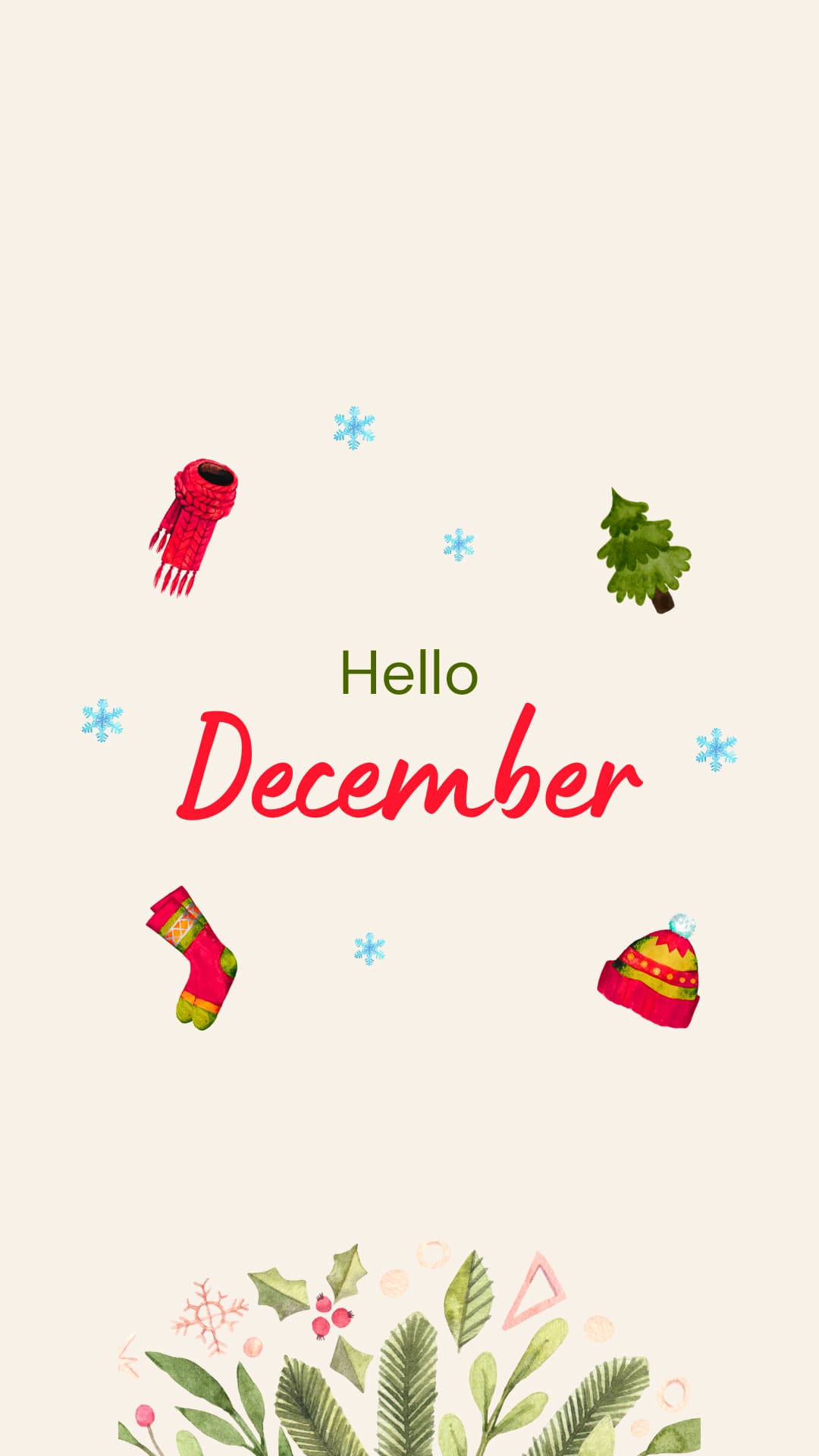 Hello December, scarves, socks, Full HD Phone Wallpaper