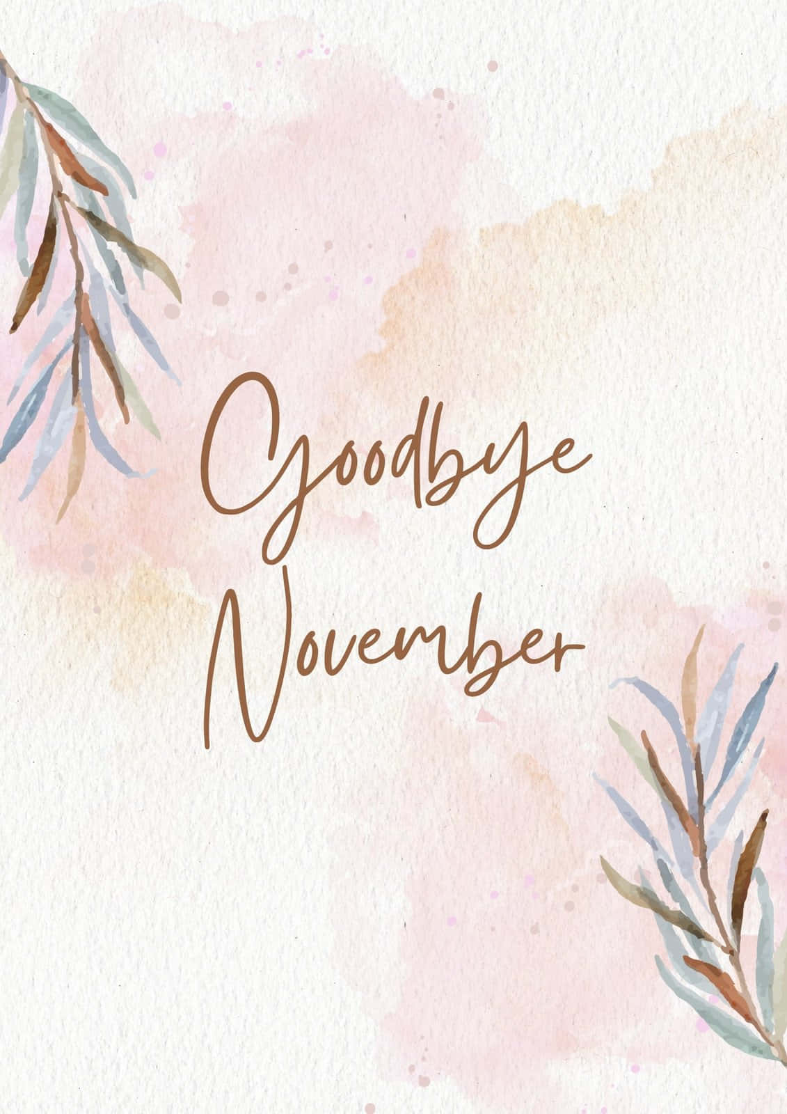 Goodbye November, Hello December, soft watercolor background, HD Phone Wallpaper