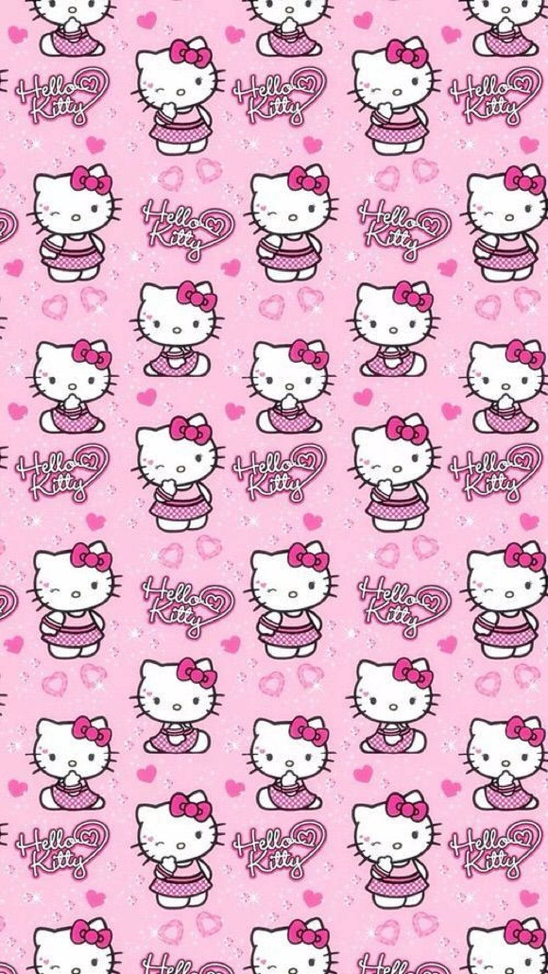 Hello Kitty, pink, polka dot dresses, Full HD Phone Wallpaper