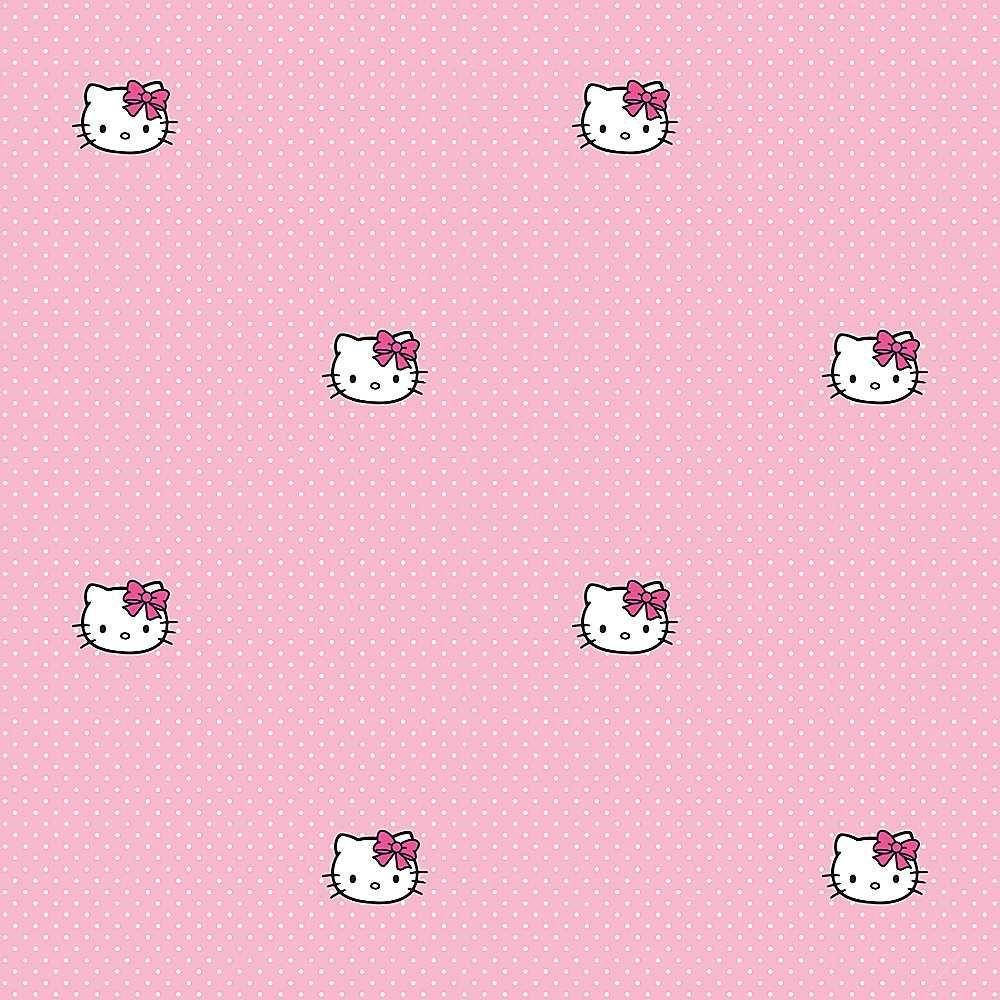 Hello Kitty, pink, repeating Hello Kitty faces, SD Desktop Wallpaper