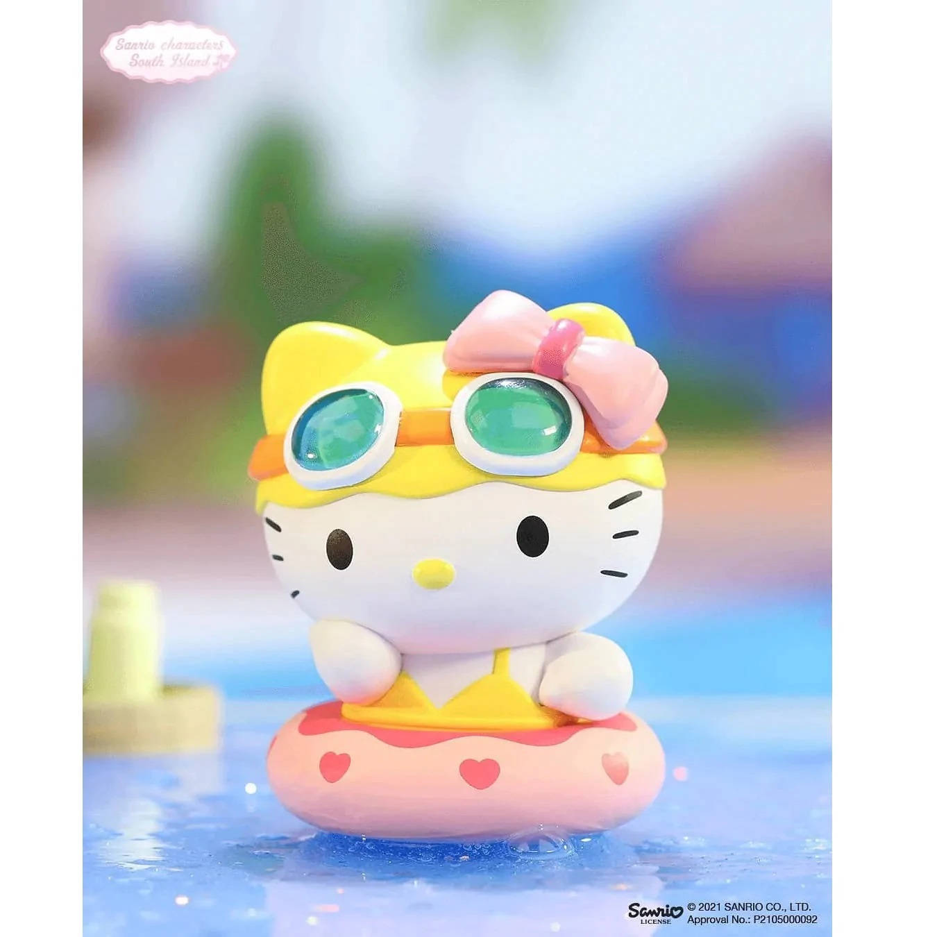 Hello Kitty, swim gear, pink heart float, HD Desktop Wallpaper