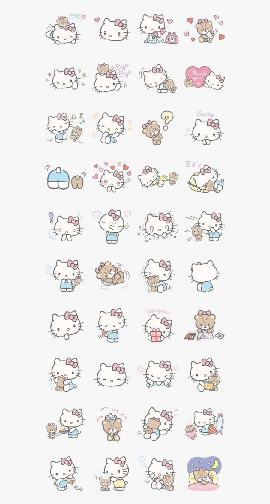 Hello Kitty, Friends, stickers, HD Phone Wallpaper