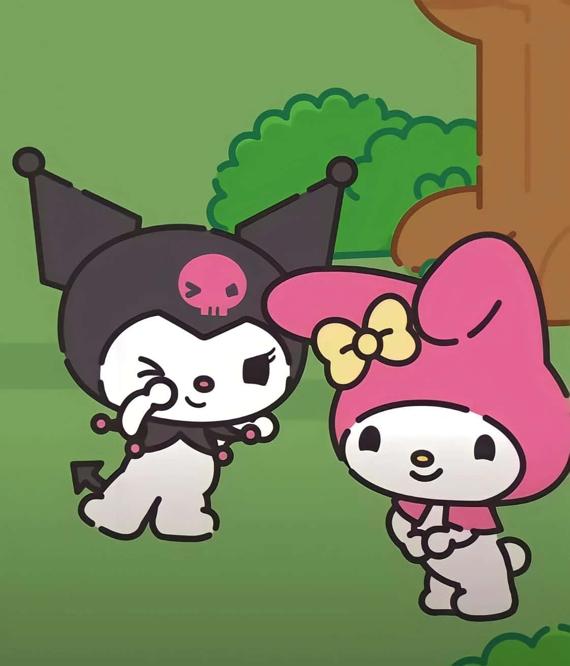 Hello Kitty And Friends, black with skull hat, winking, HD Phone Wallpaper
