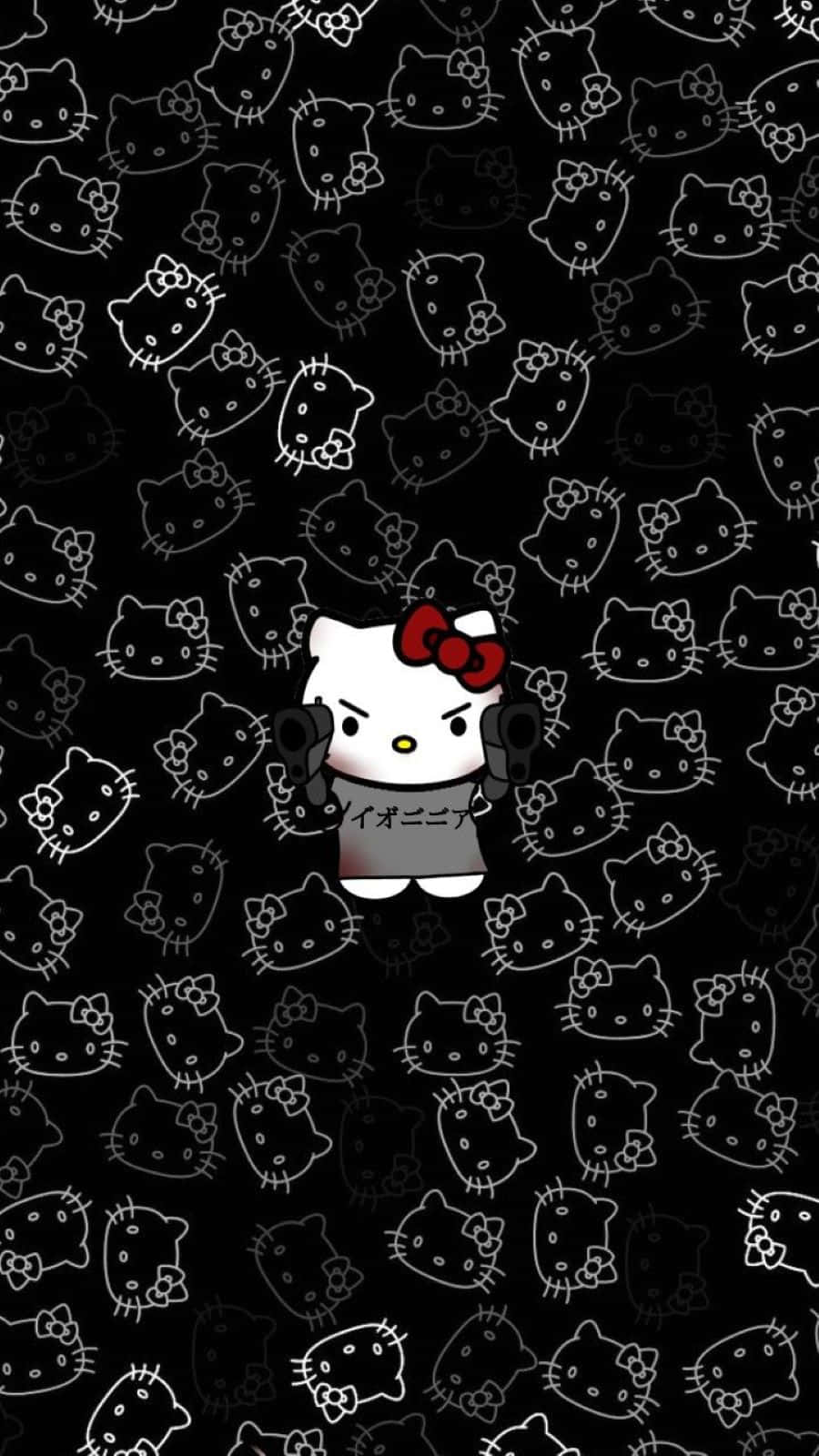 Hello Kitty Baddie, red bow, headphones, HD Phone Wallpaper