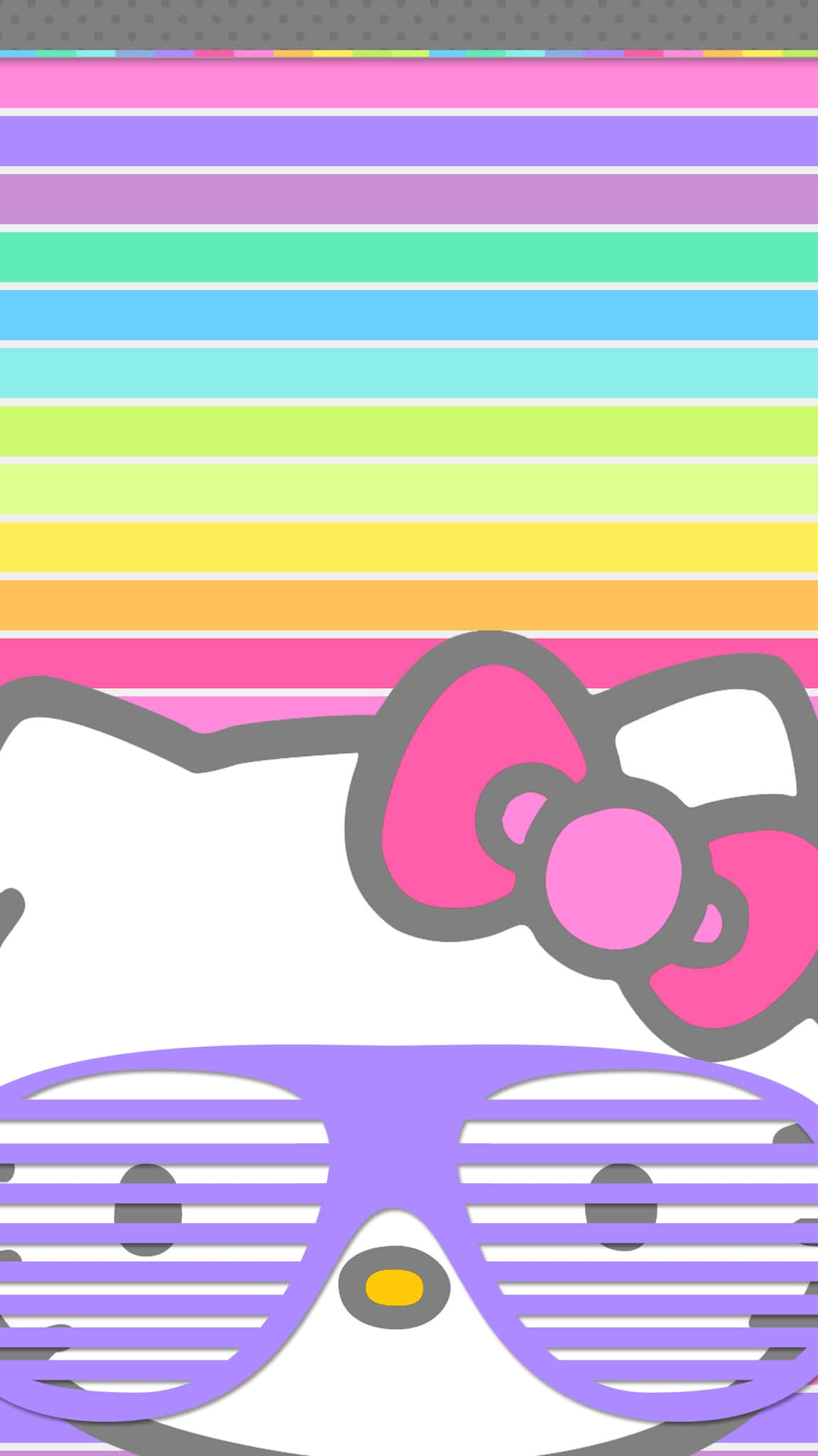 Hello Kitty Baddie, sunglasses, purple shutter shades, Full HD Phone Wallpaper