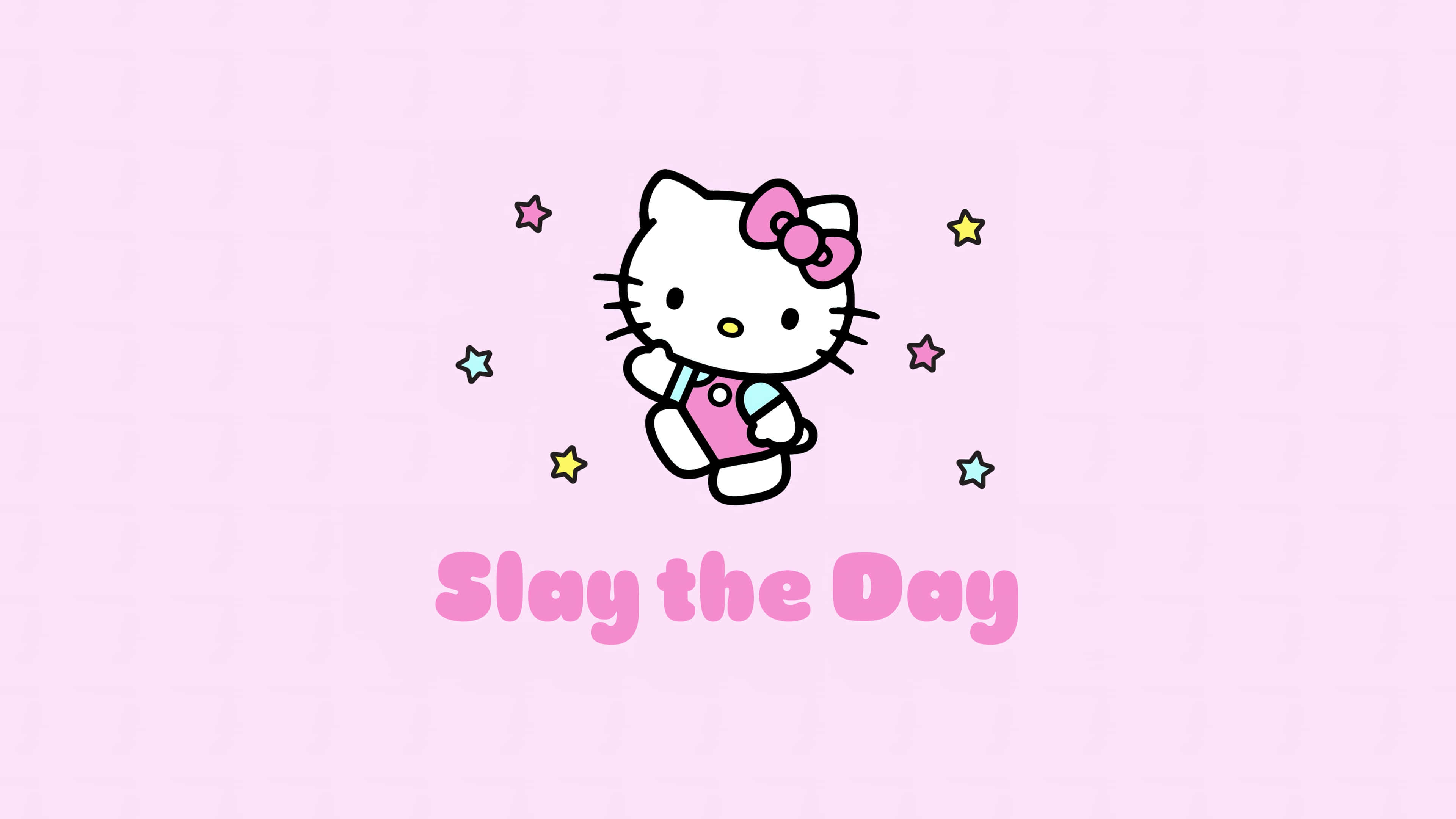 Hello Kitty, pink outfit, phone, 4K Desktop Wallpaper