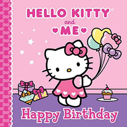 Hello Kitty, pink dress, balloons, SD Desktop Wallpaper
