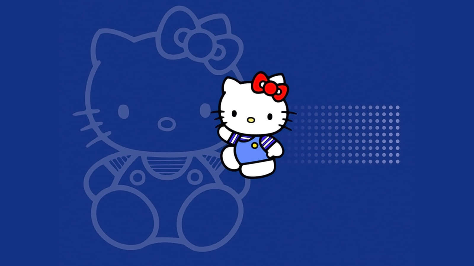 Hello Kitty, sailor outfit, deep blue background, HD Desktop Wallpaper