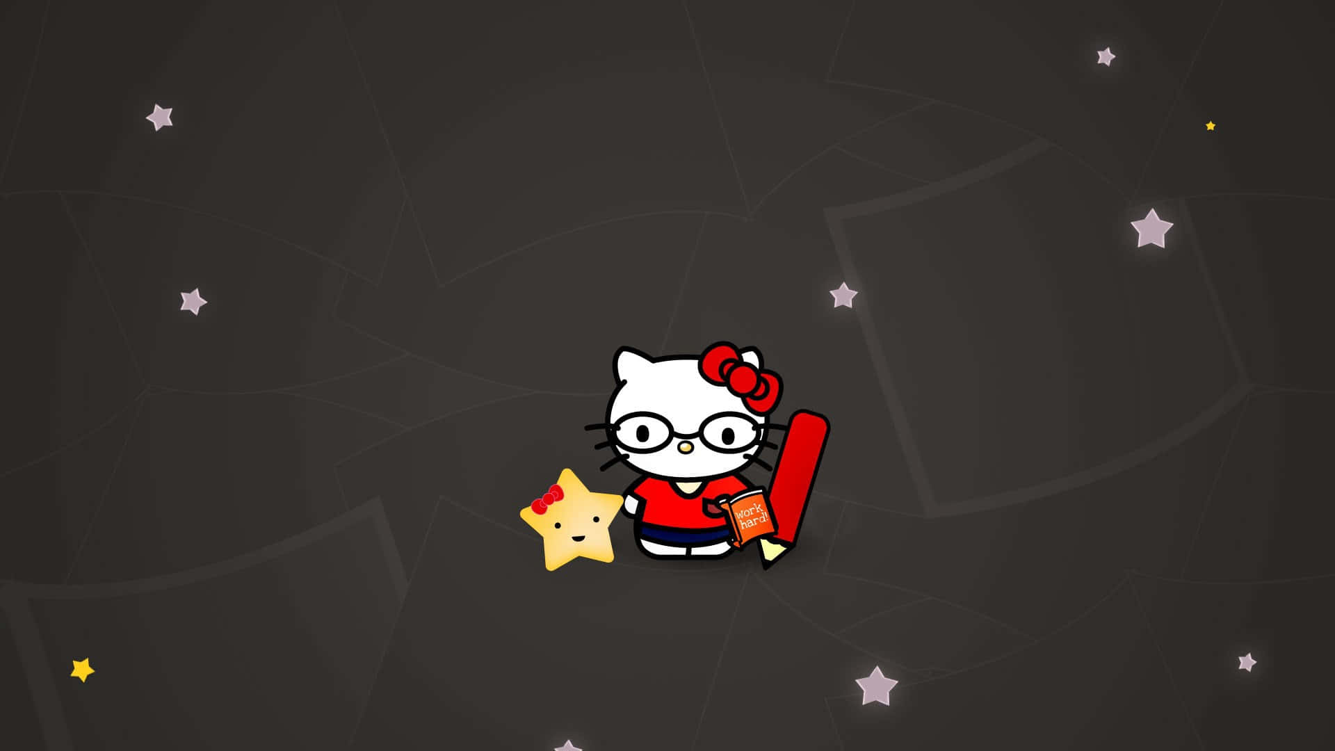 Hello Kitty, astronaut, glasses, Full HD Desktop Wallpaper