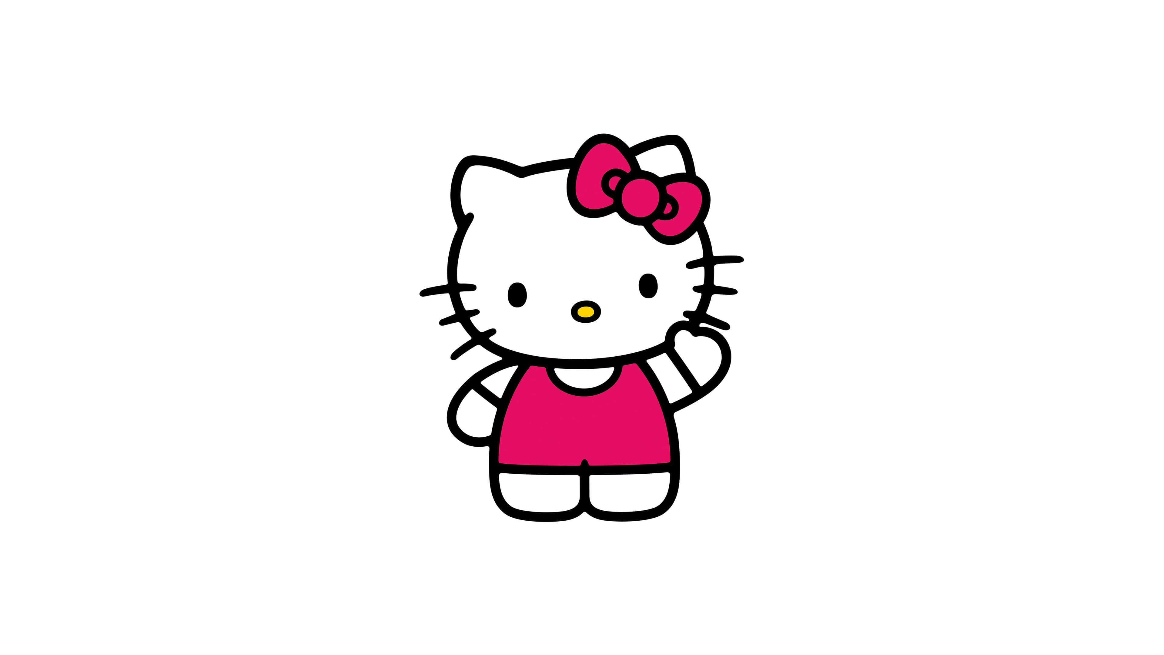 Hello Kitty, pink dress, bow, 4K Desktop Wallpaper