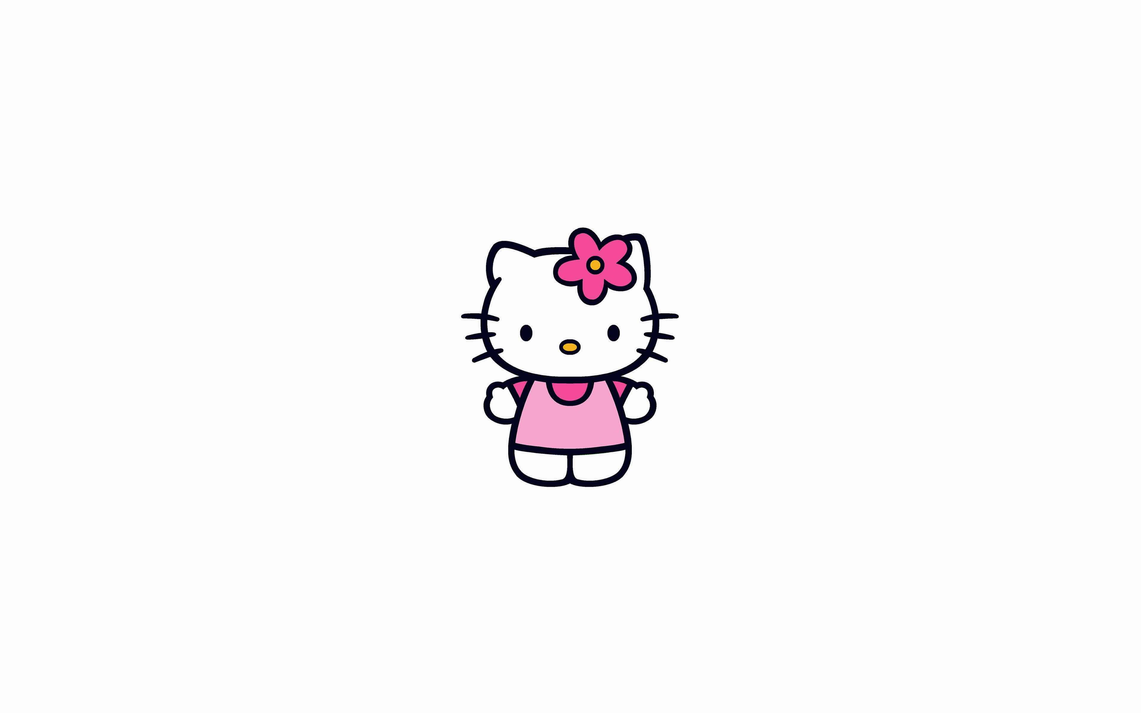 Hello Kitty, pink flower, pink dress, 4K Desktop Wallpaper