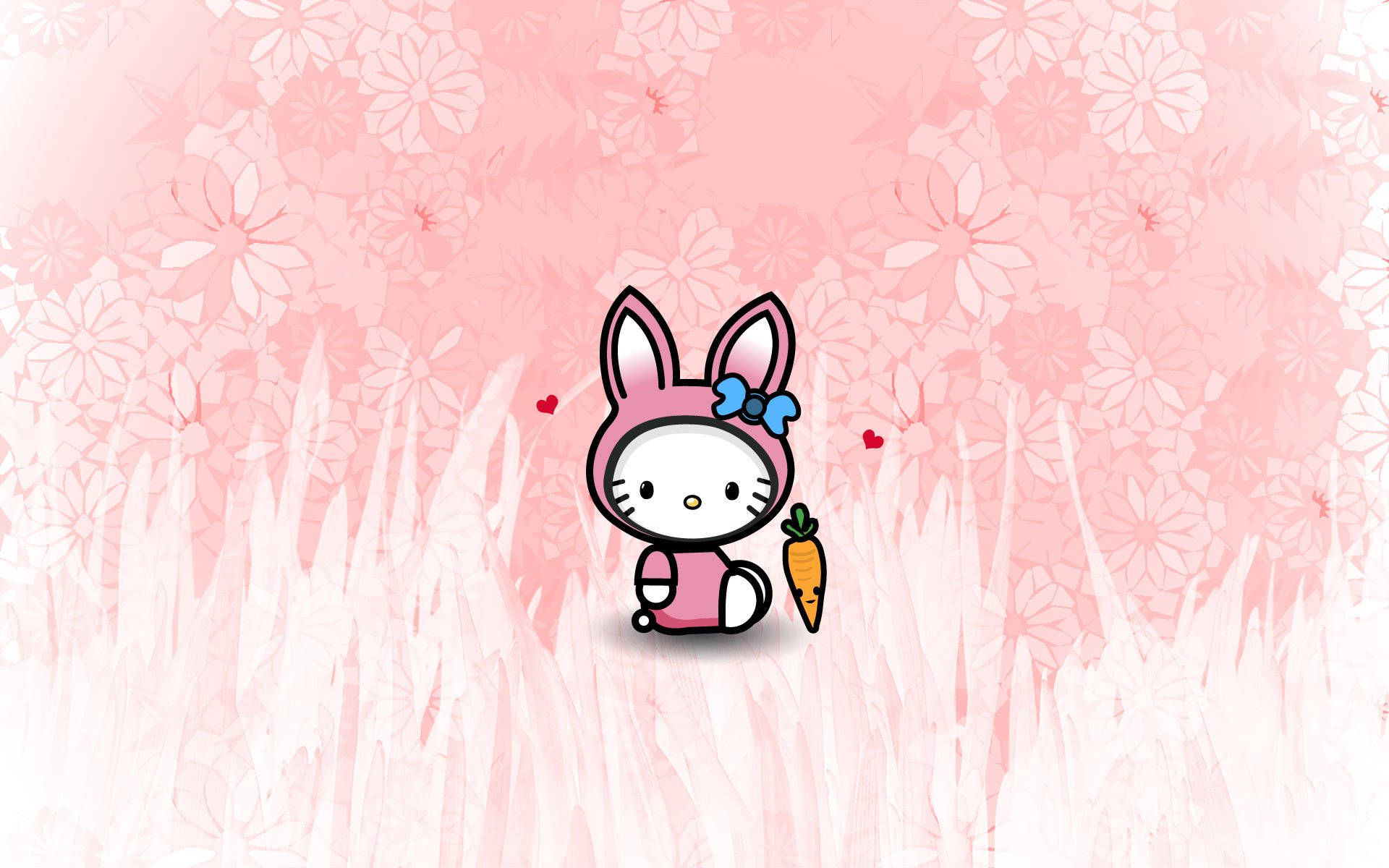 Hello Kitty, bunny suit, pink bunny costume, Full HD Desktop Wallpaper