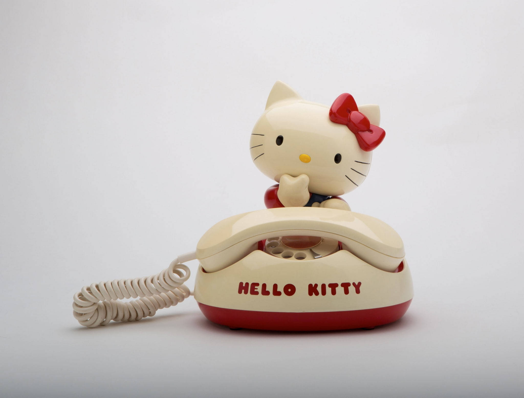 1976 telephone, Hello Kitty, rotary phone, Full HD Desktop Wallpaper